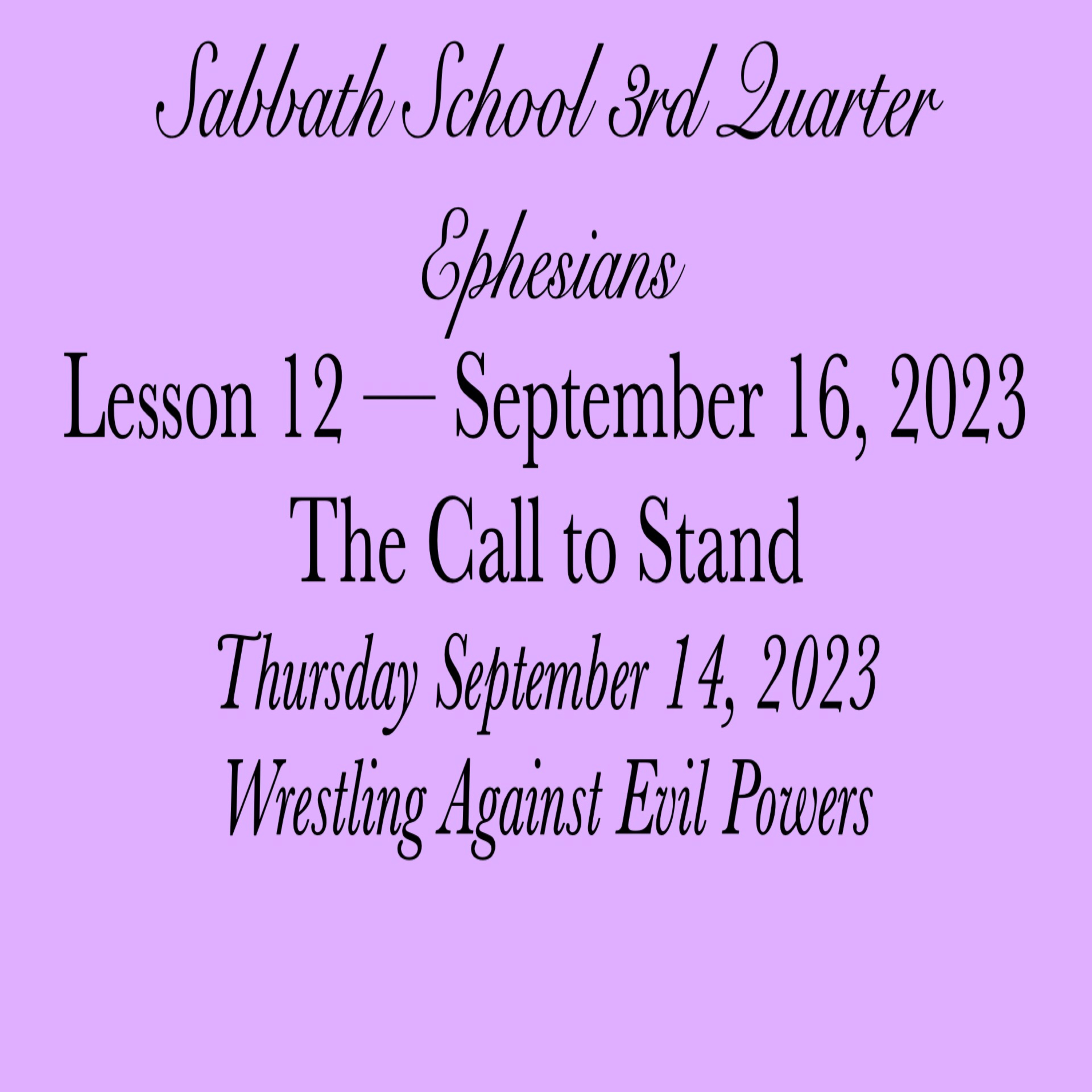 Pastor Obed Matus — Sabbath School Bible Study Guide — Seventh-day Adventist Church