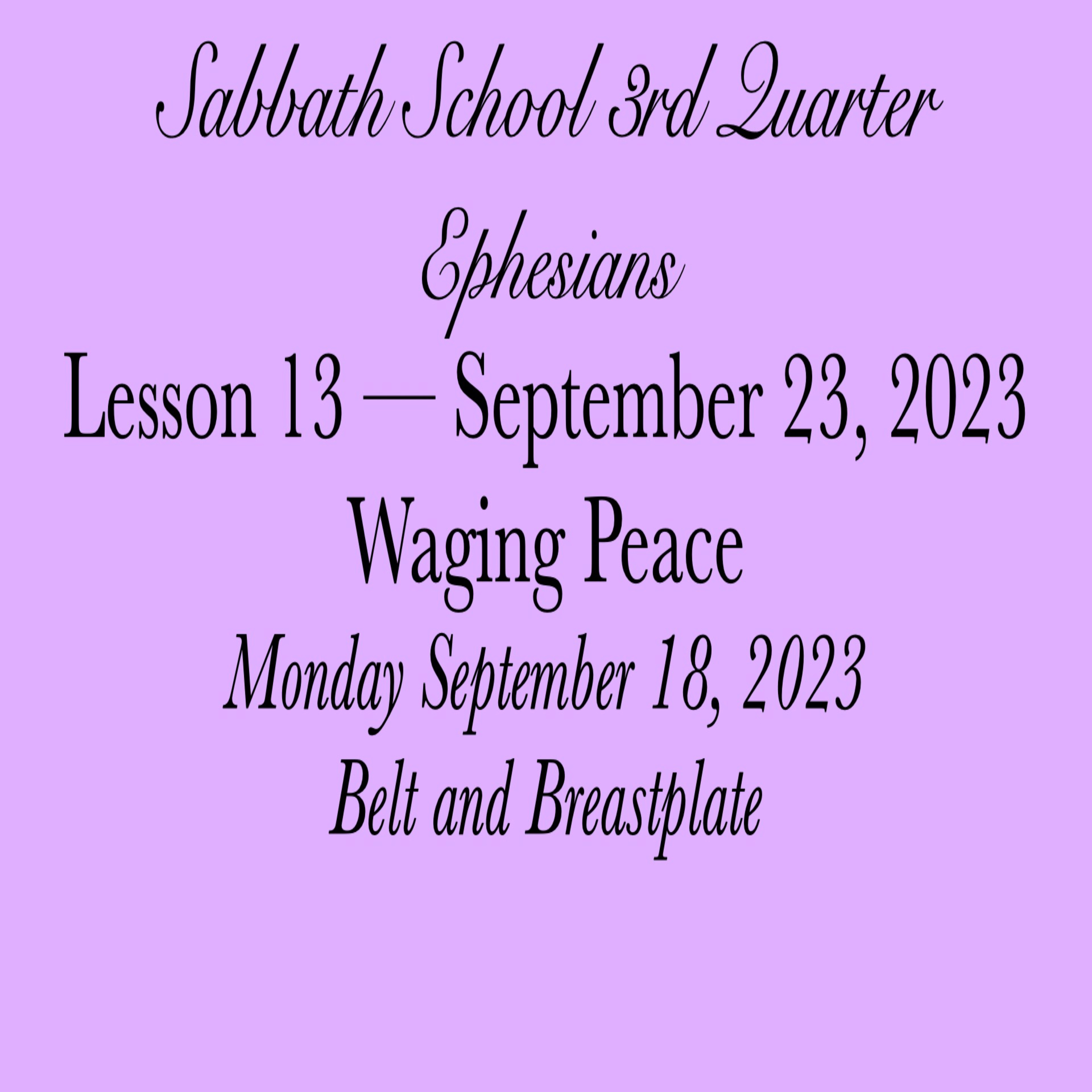 Pastor Obed Matus — Sabbath School Bible Study Guide — Seventh-day Adventist Church