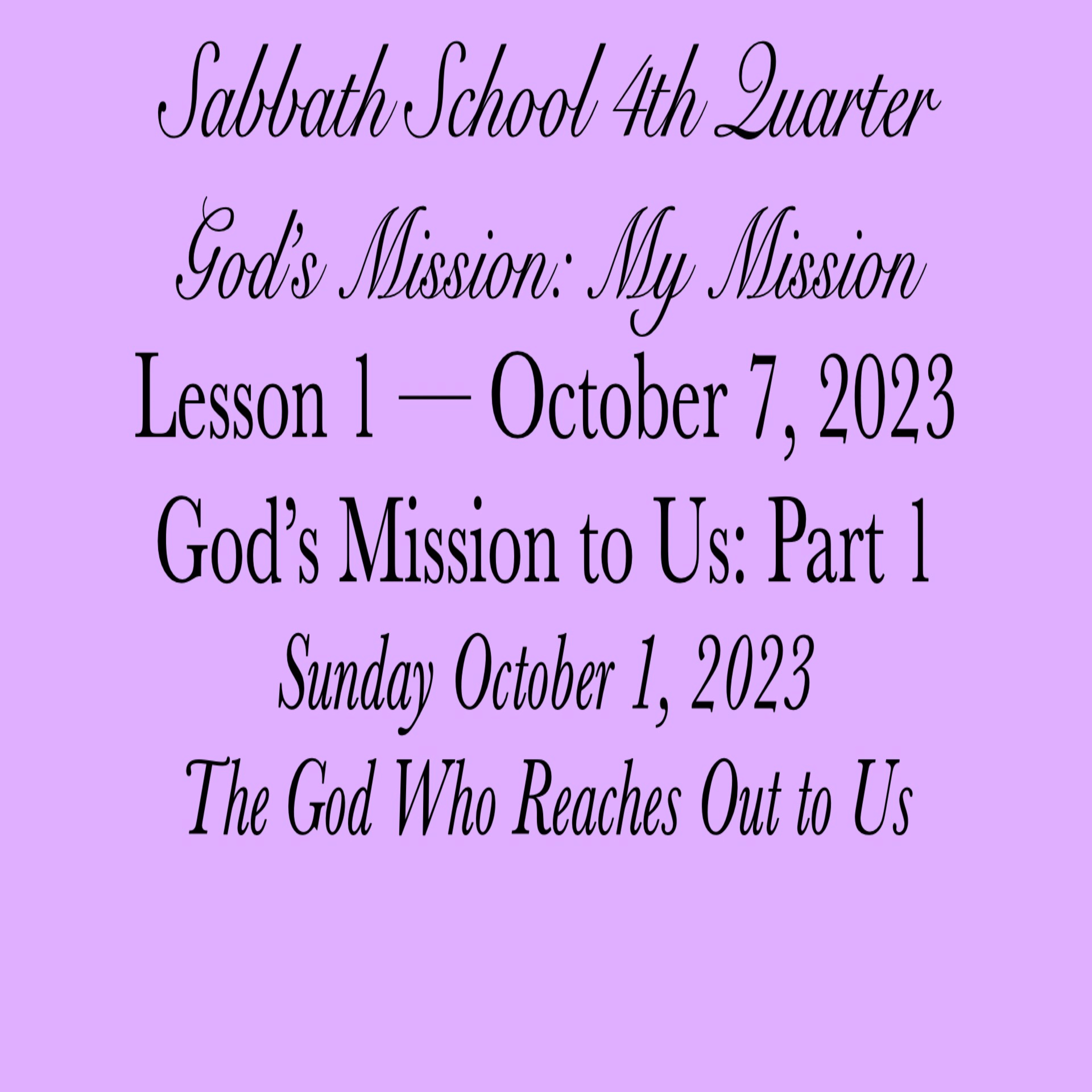 Pastor Obed Matus — Sabbath School Bible Study Guide — Seventh-day Adventist Church