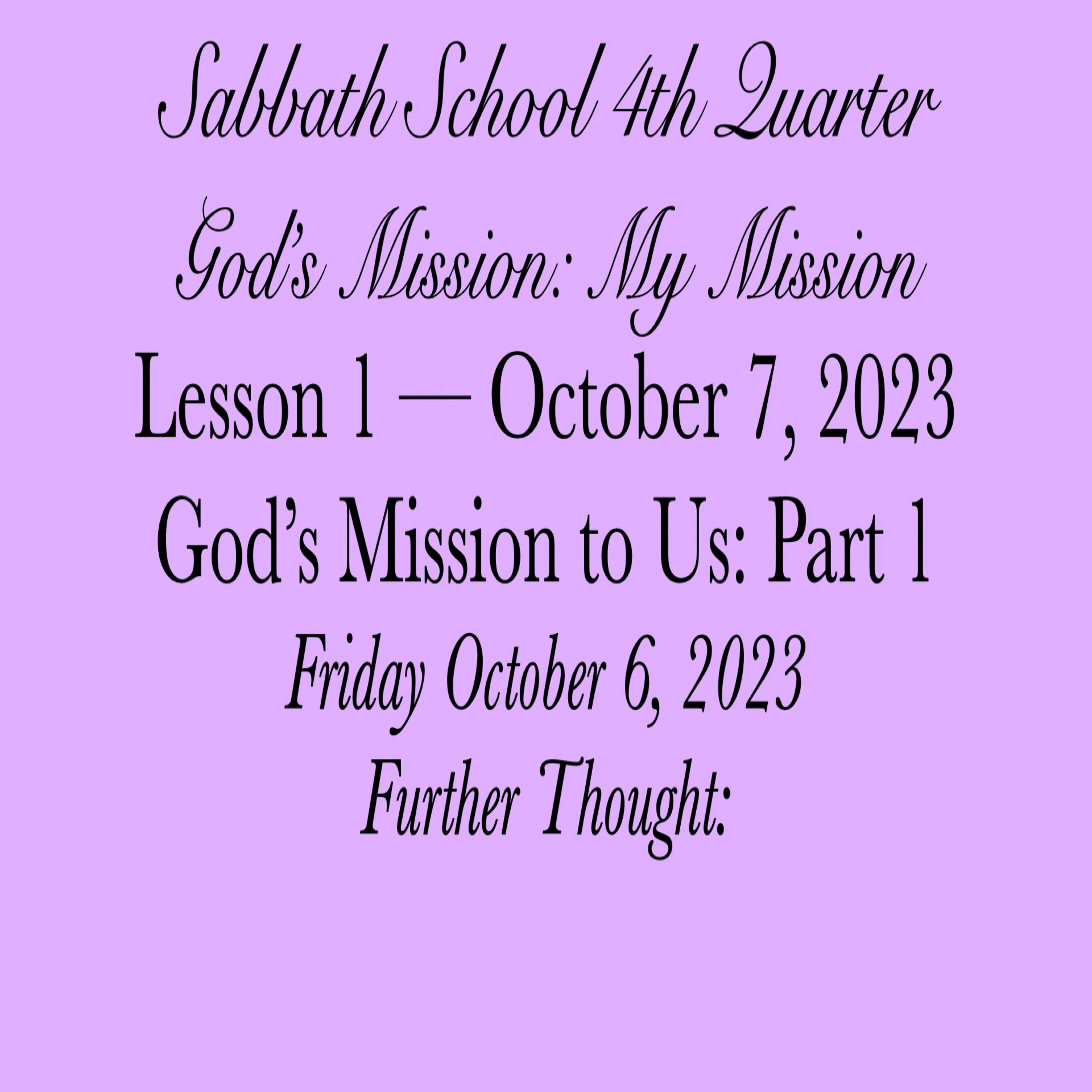 Pastor Obed Matus — Sabbath School Bible Study Guide — Seventh-day Adventist Church