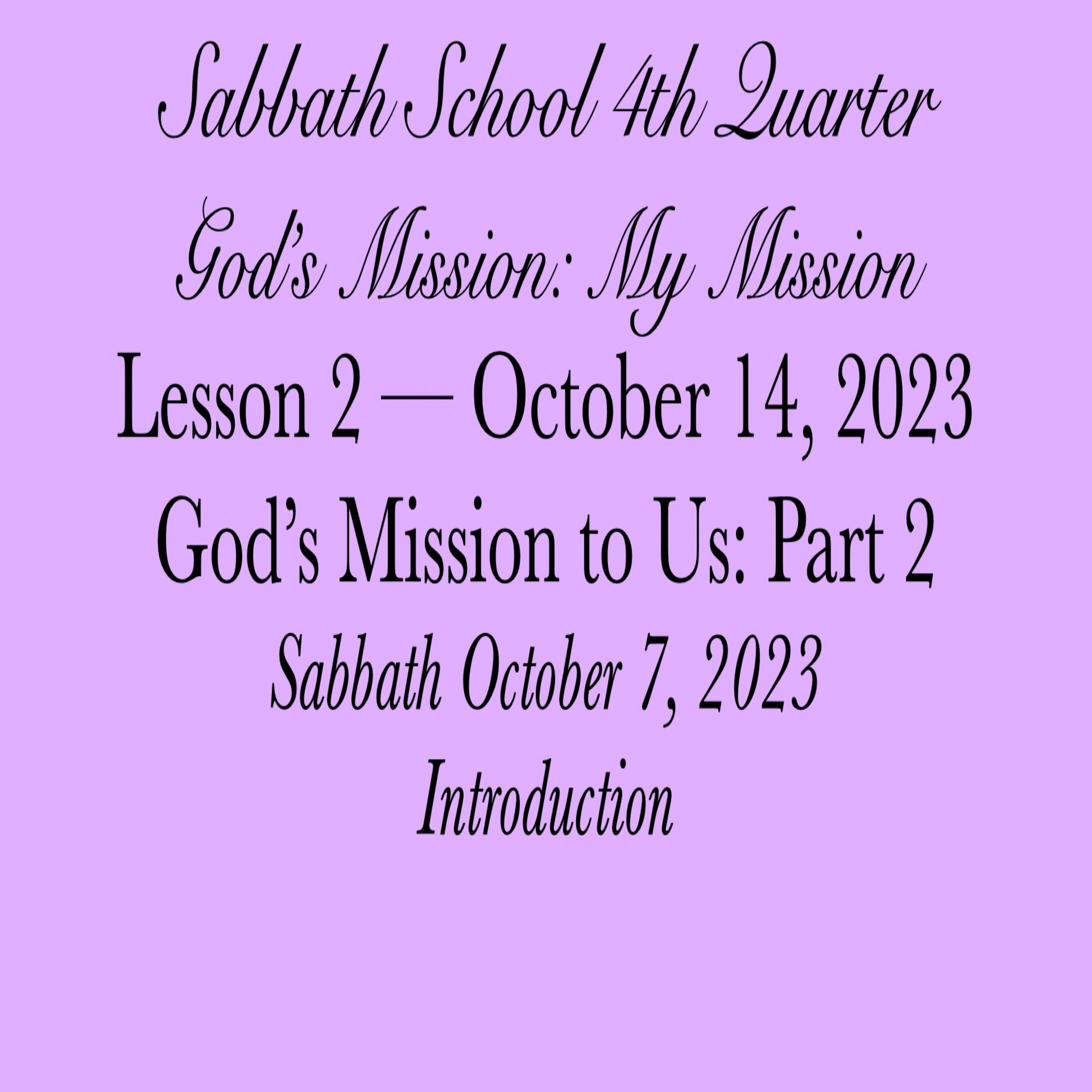 Pastor Obed Matus — Sabbath School Bible Study Guide — Seventh-day Adventist Church