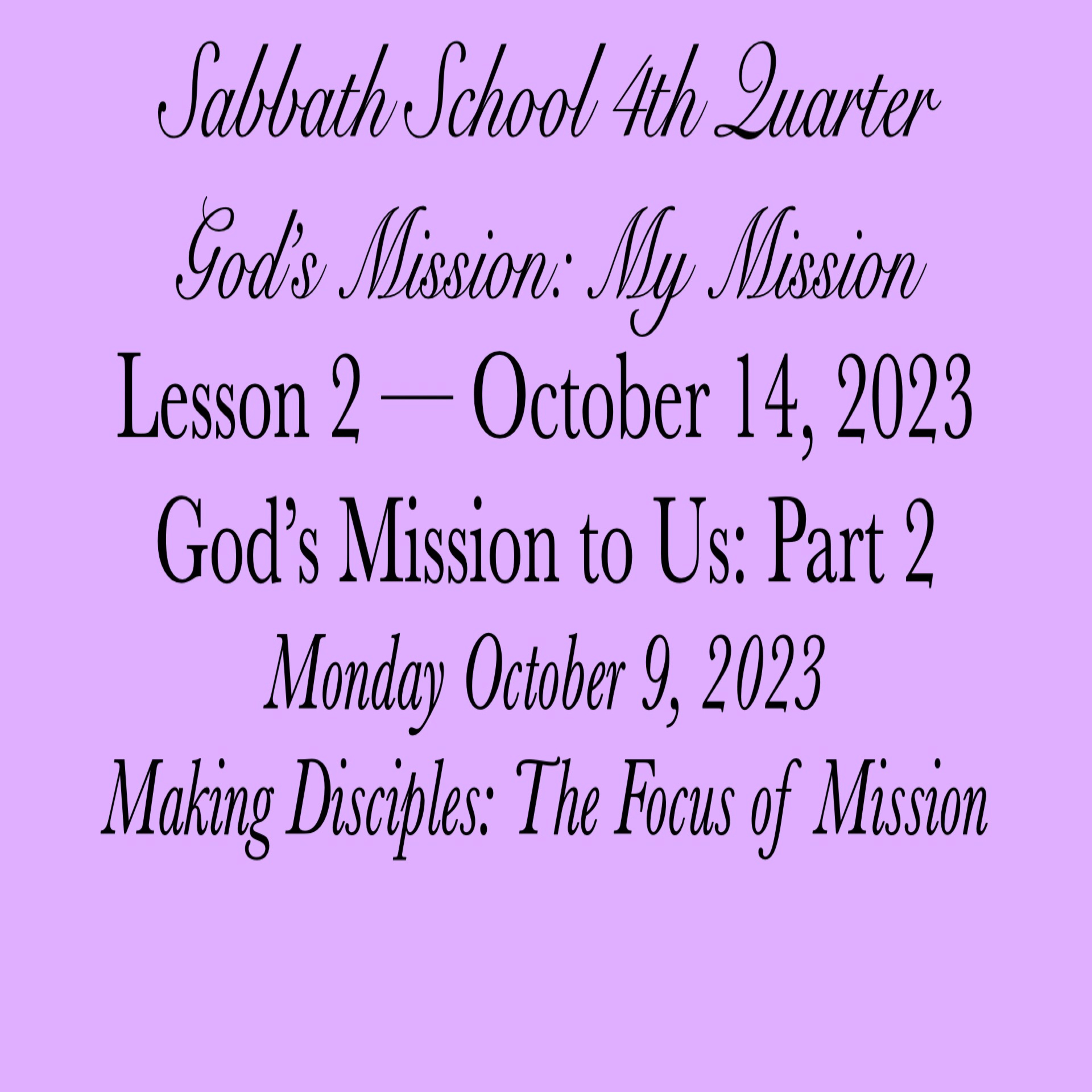 Pastor Obed Matus — Sabbath School Bible Study Guide — Seventh-day Adventist Church