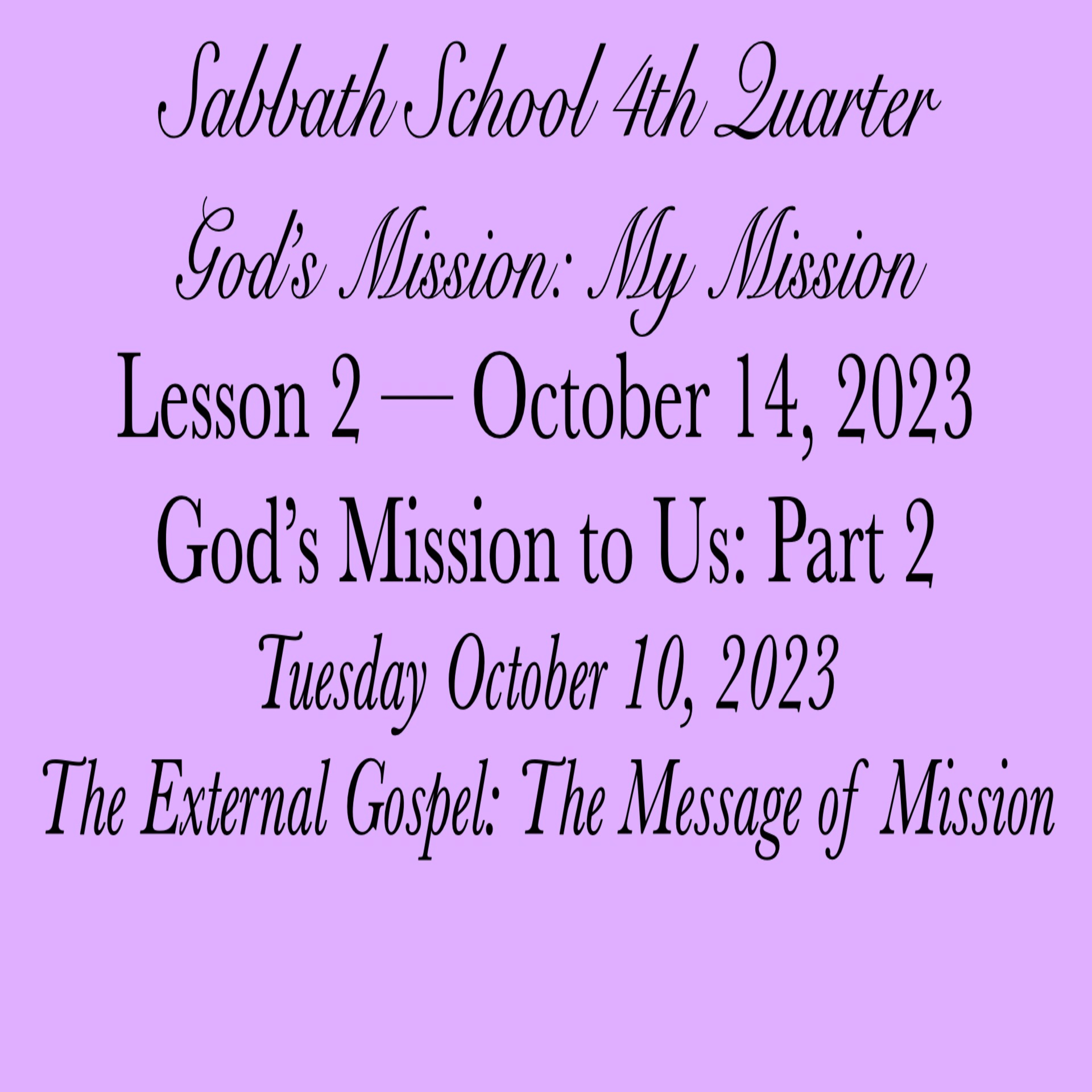 Pastor Obed Matus — Sabbath School Bible Study Guide — Seventh-day Adventist Church