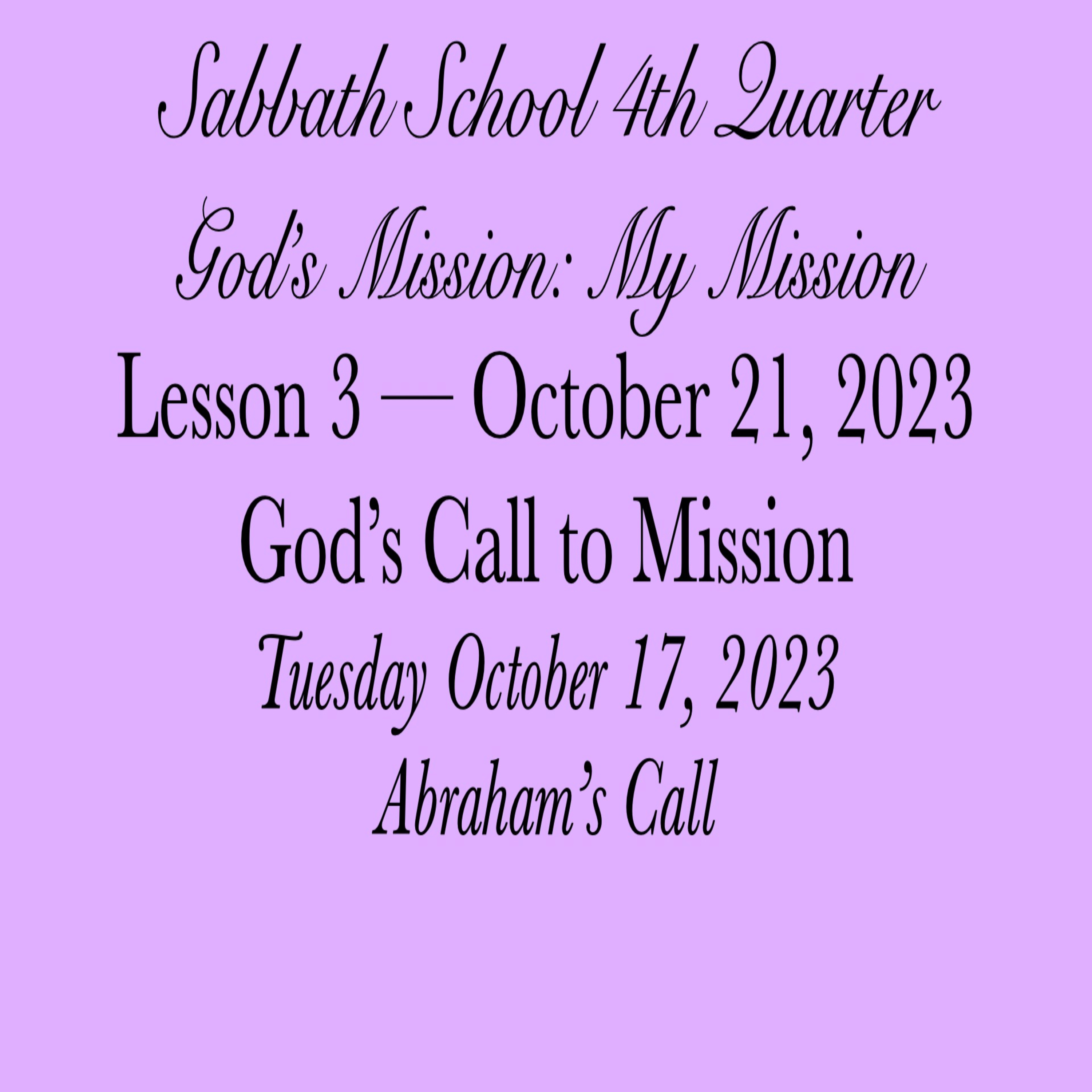 Pastor Obed Matus — Sabbath School Bible Study Guide — Seventh-day Adventist Church