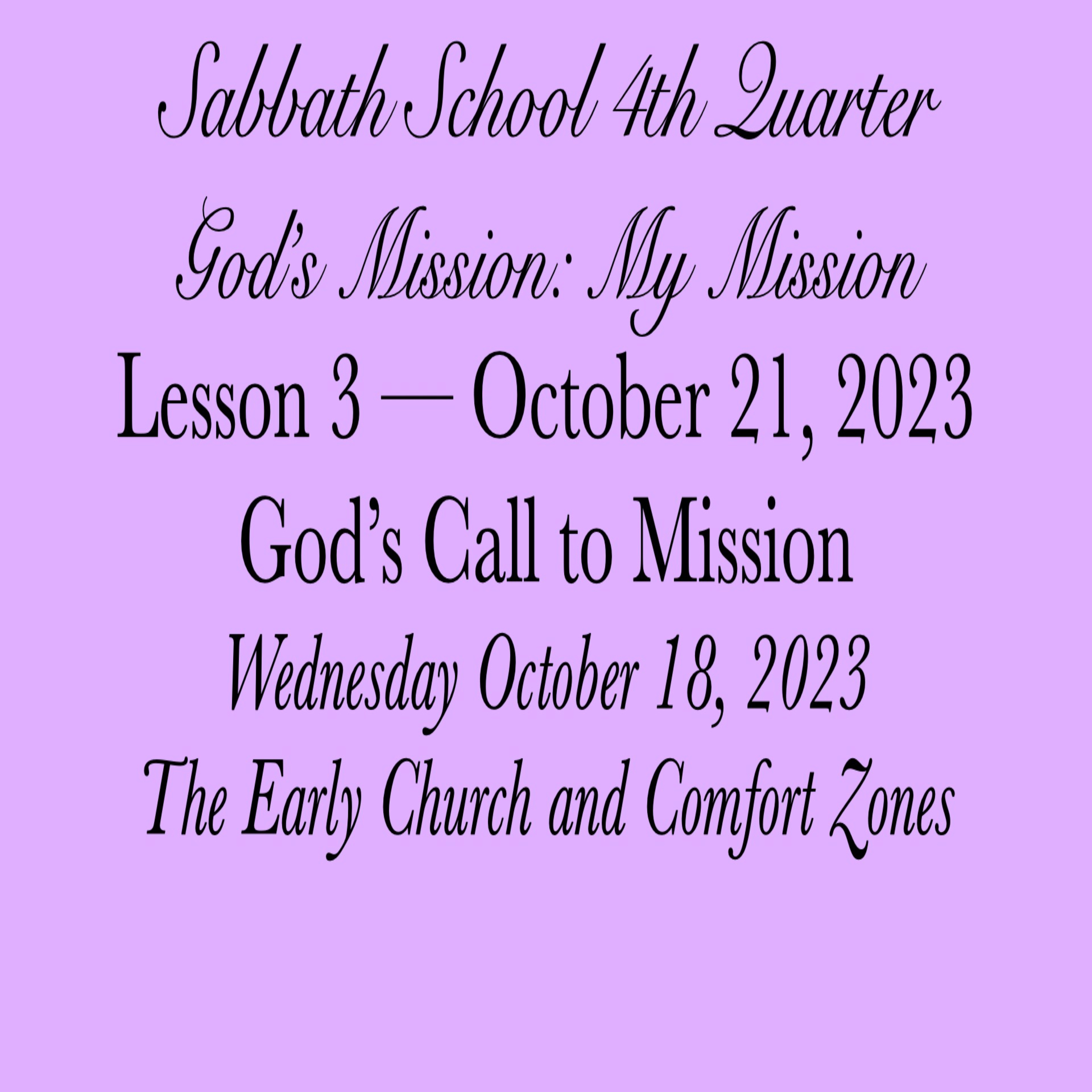 Pastor Obed Matus — Sabbath School Bible Study Guide — Seventh-day Adventist Church