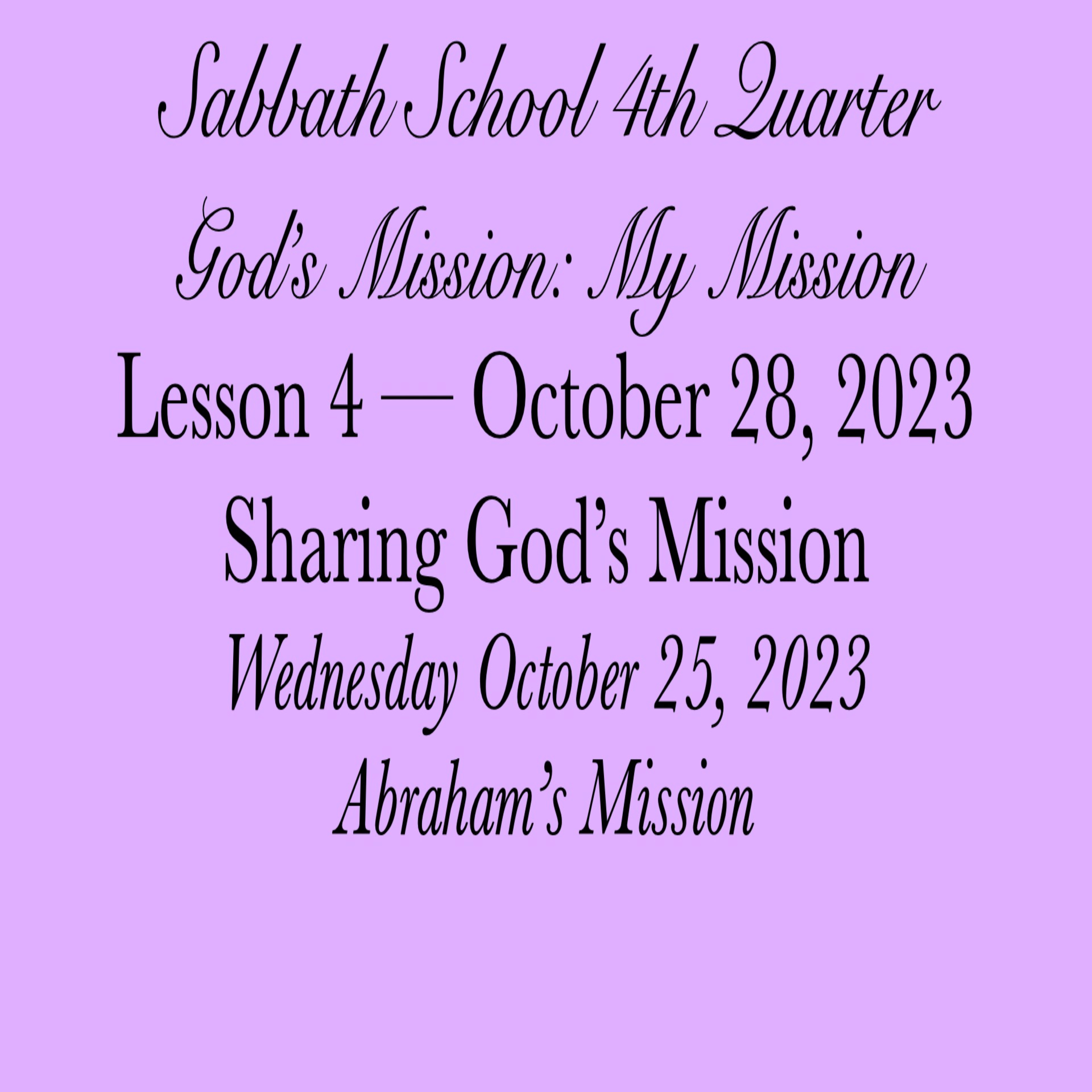 Pastor Obed Matus — Sabbath School Bible Study Guide — Seventh-day Adventist Church