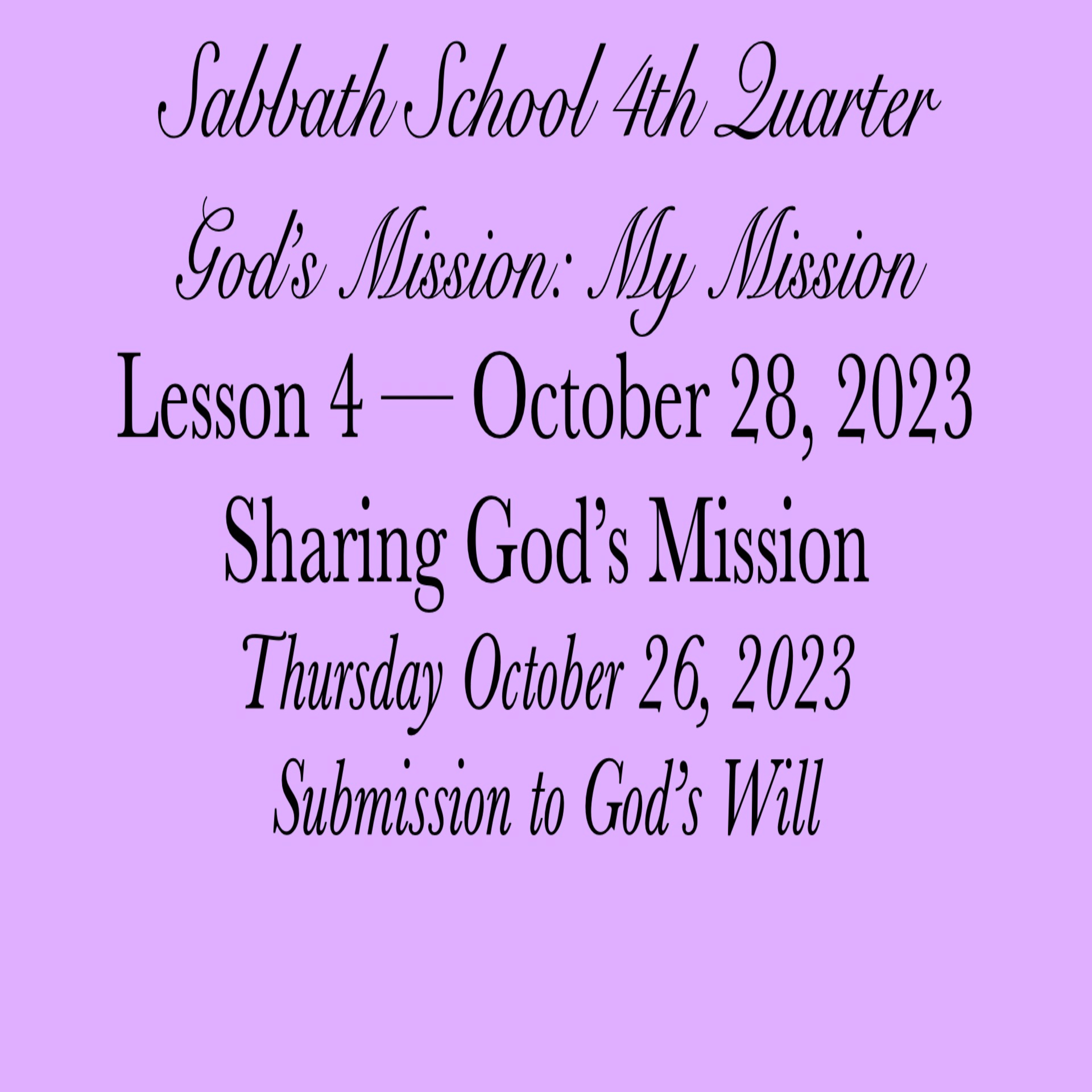 Pastor Obed Matus — Sabbath School Bible Study Guide — Seventh-day Adventist Church
