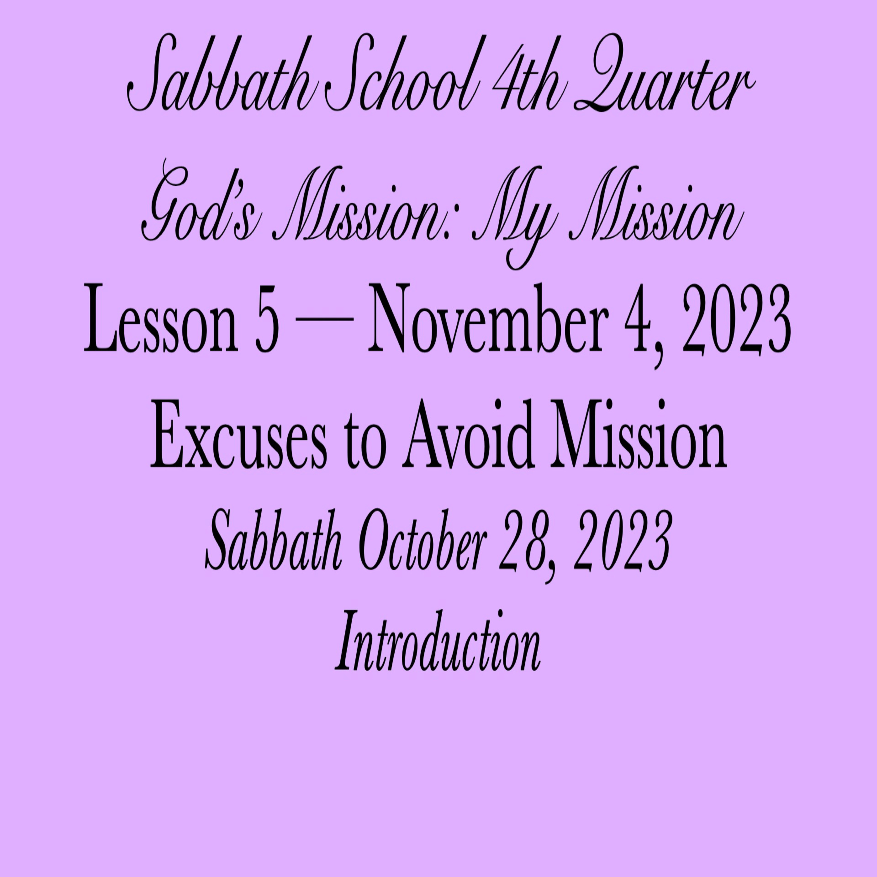 Pastor Obed Matus — Sabbath School Bible Study Guide — Seventh-day Adventist Church