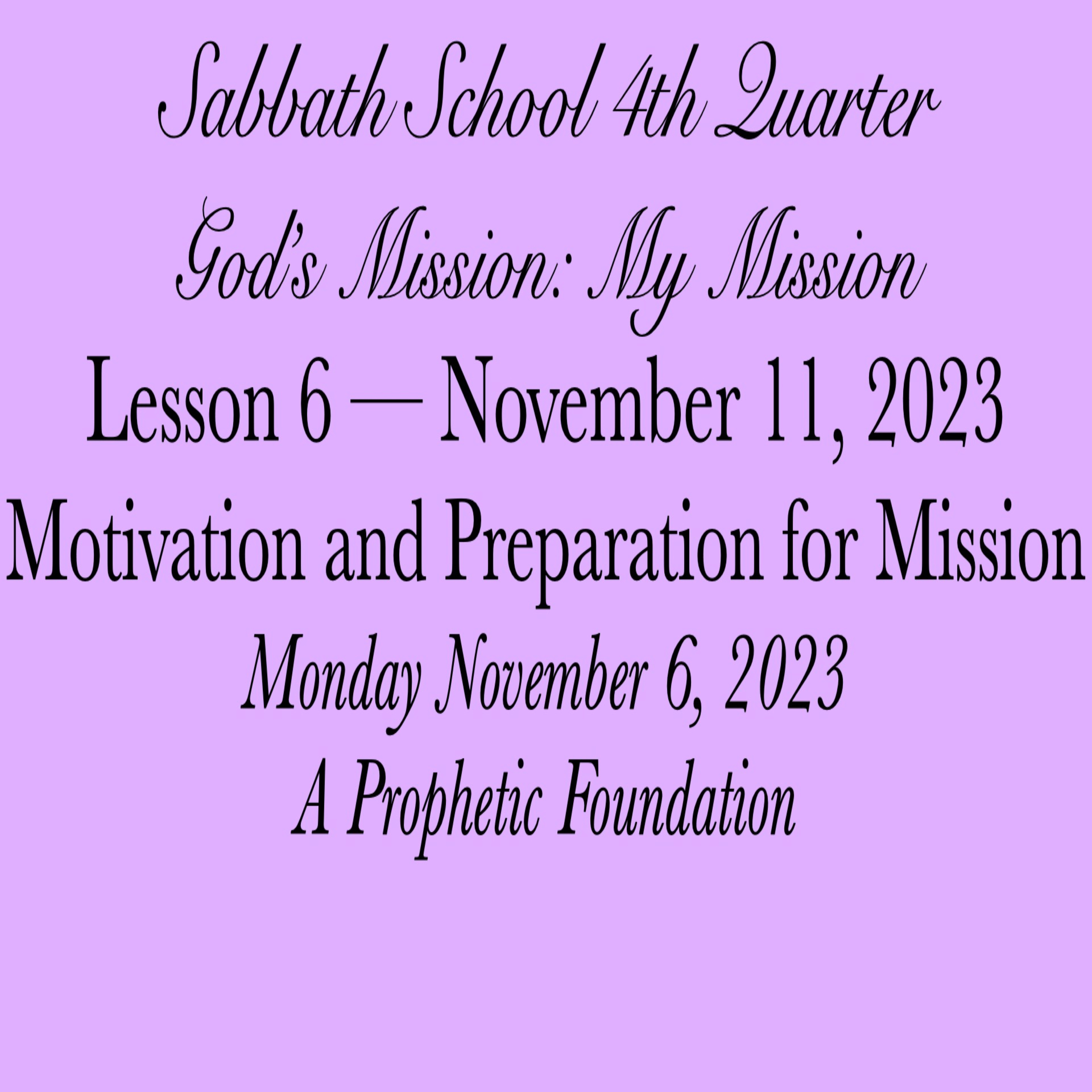 Pastor Obed Matus — Sabbath School Bible Study Guide — Seventh-day Adventist Church