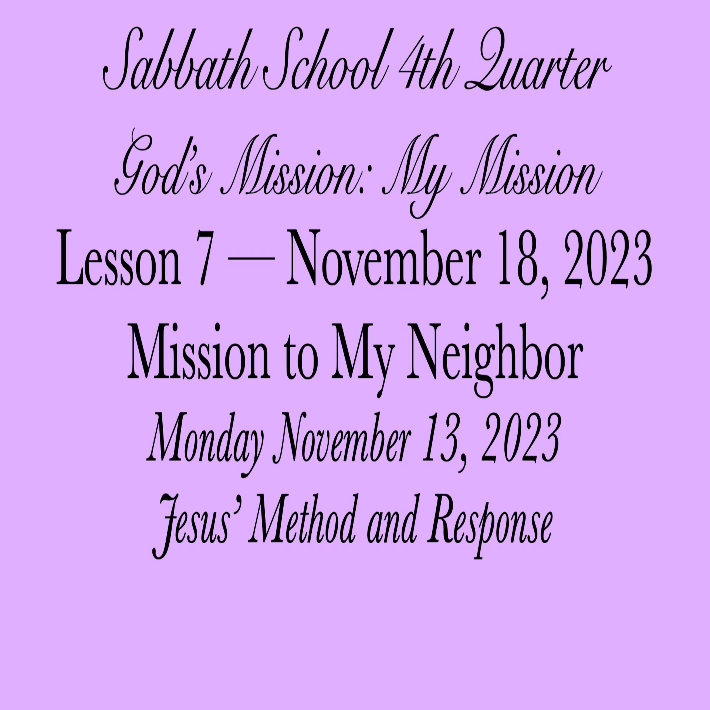 Pastor Obed Matus — Sabbath School Bible Study Guide — Seventh-day Adventist Church