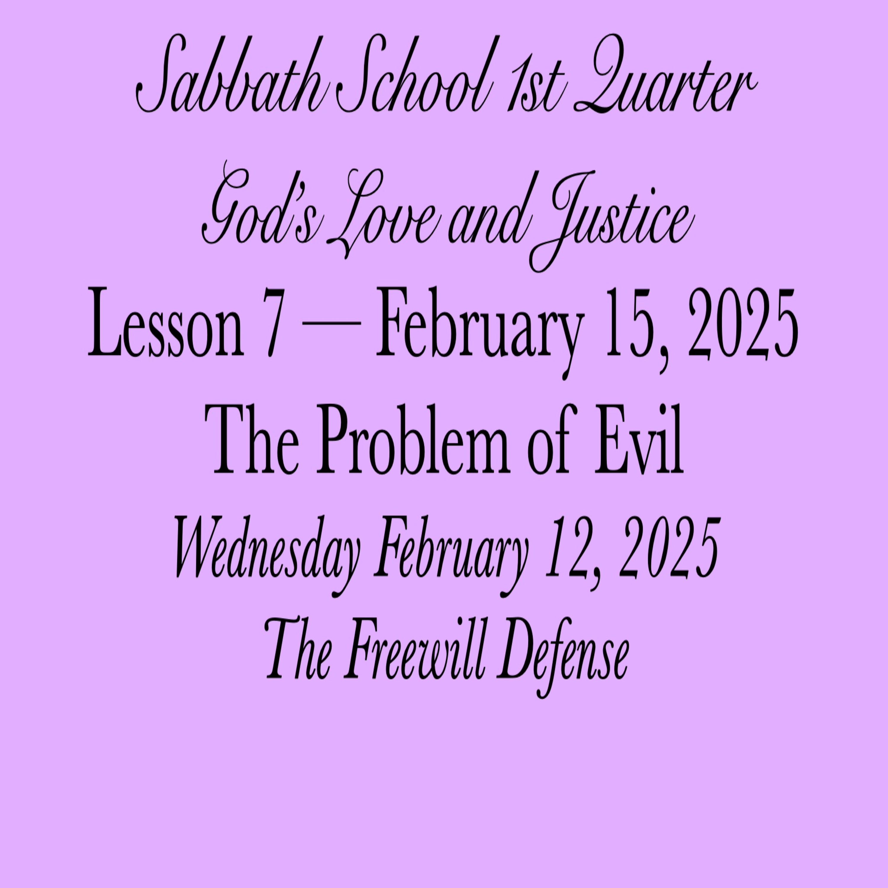 The Problem of Evil — The Frewill Defense