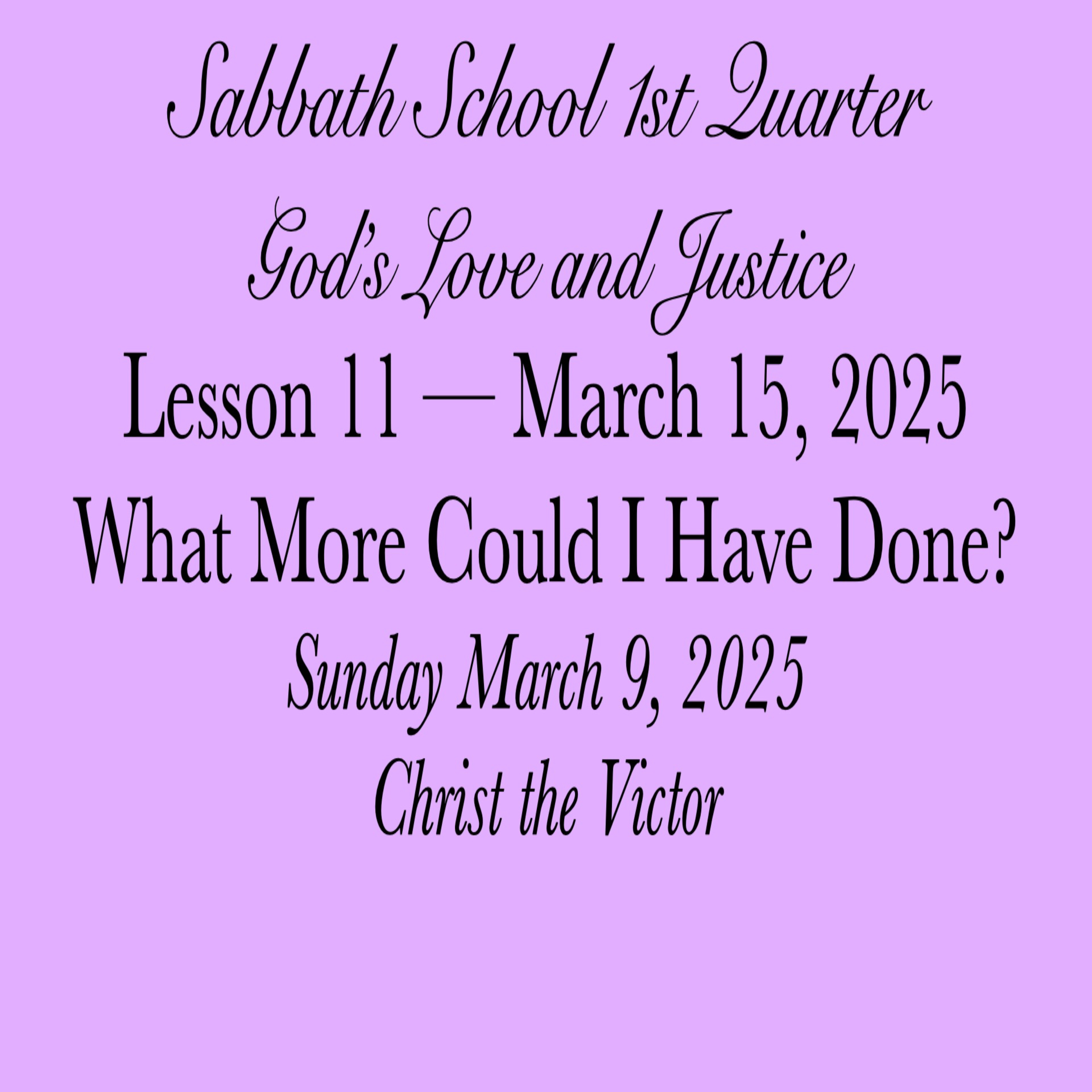 Pastor Obed Matus — Sabbath School Bible Study Guide — Seventh-day Adventist Church