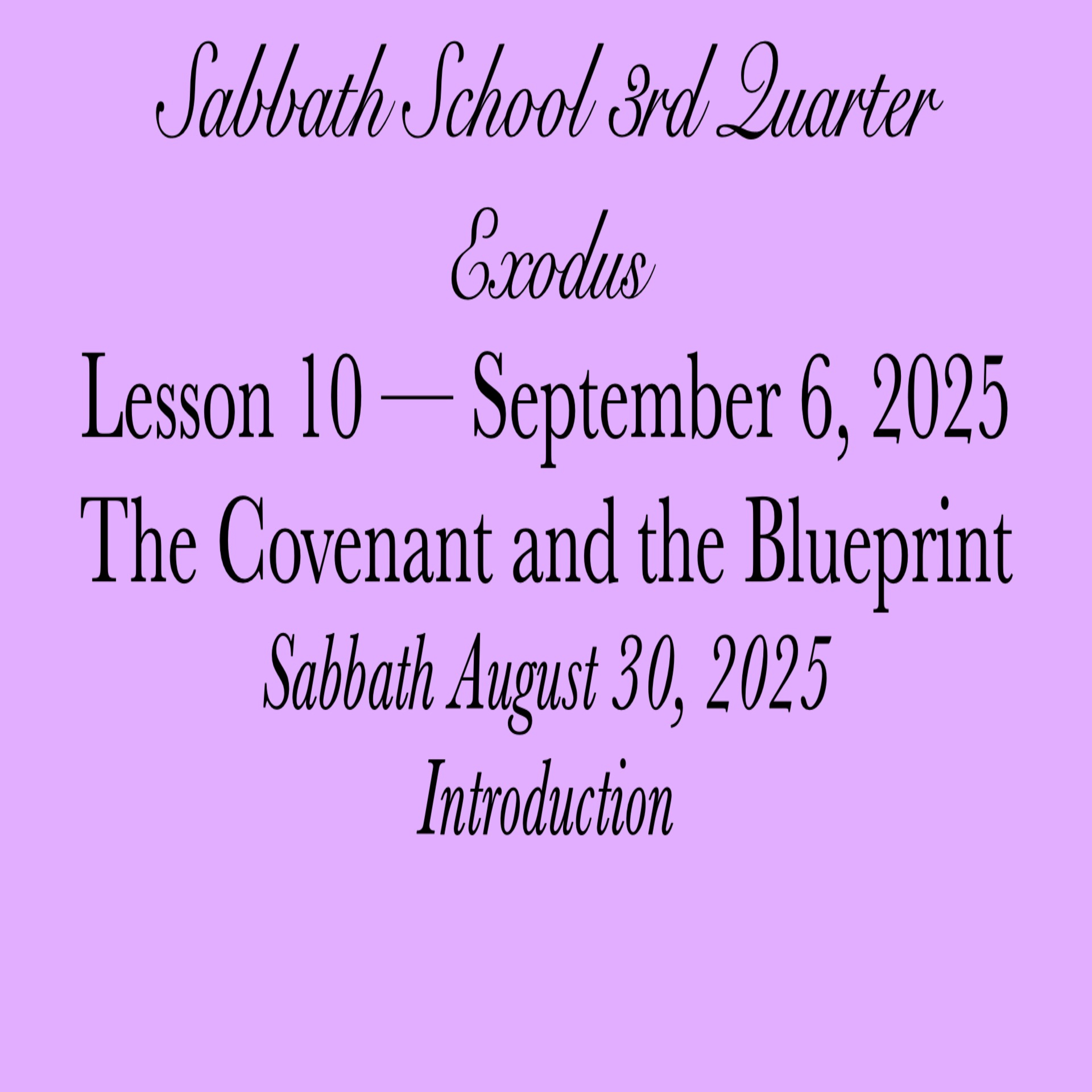 The Covenant and the Blueprint — Introduction