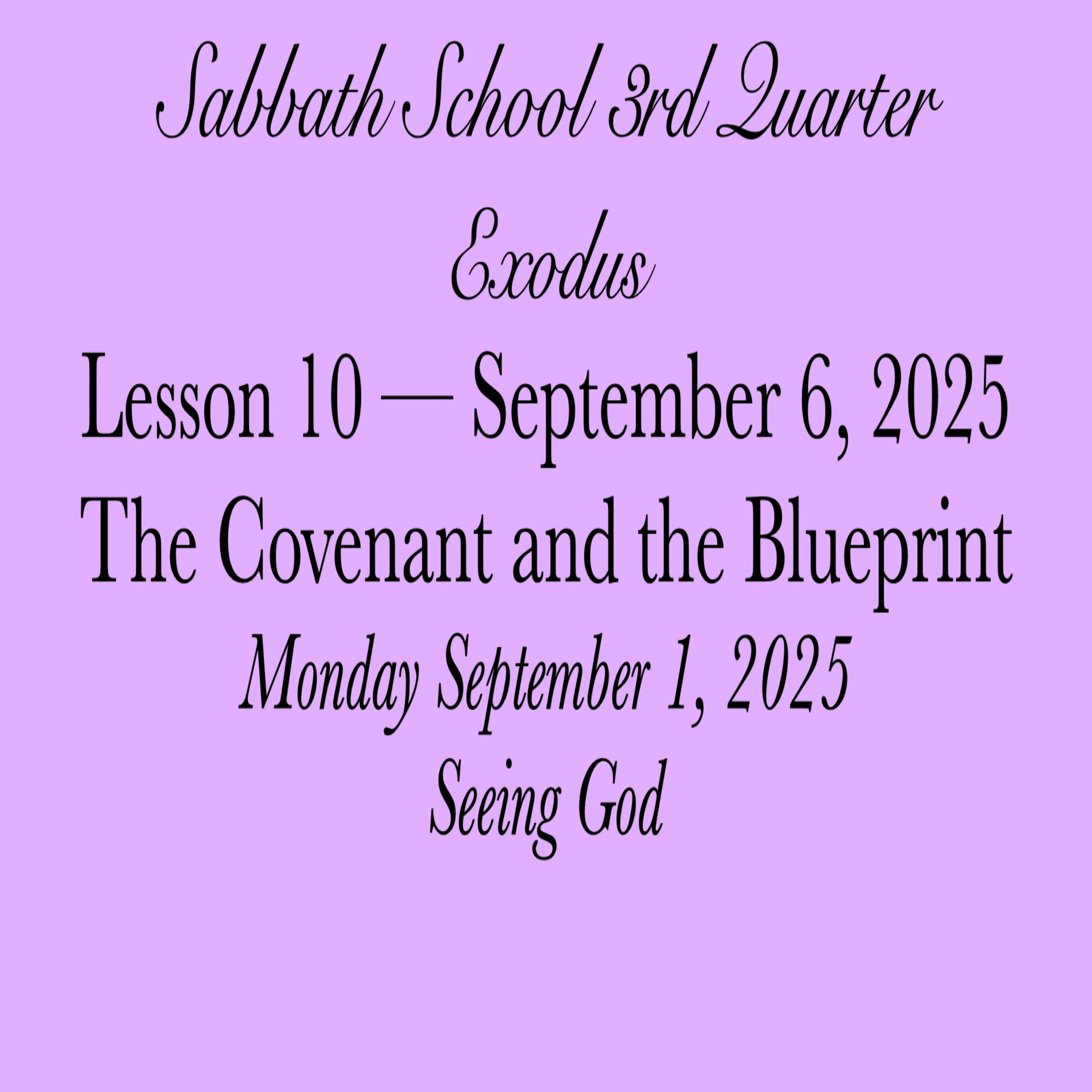 The Covenant and the Blueprint — Seeing God