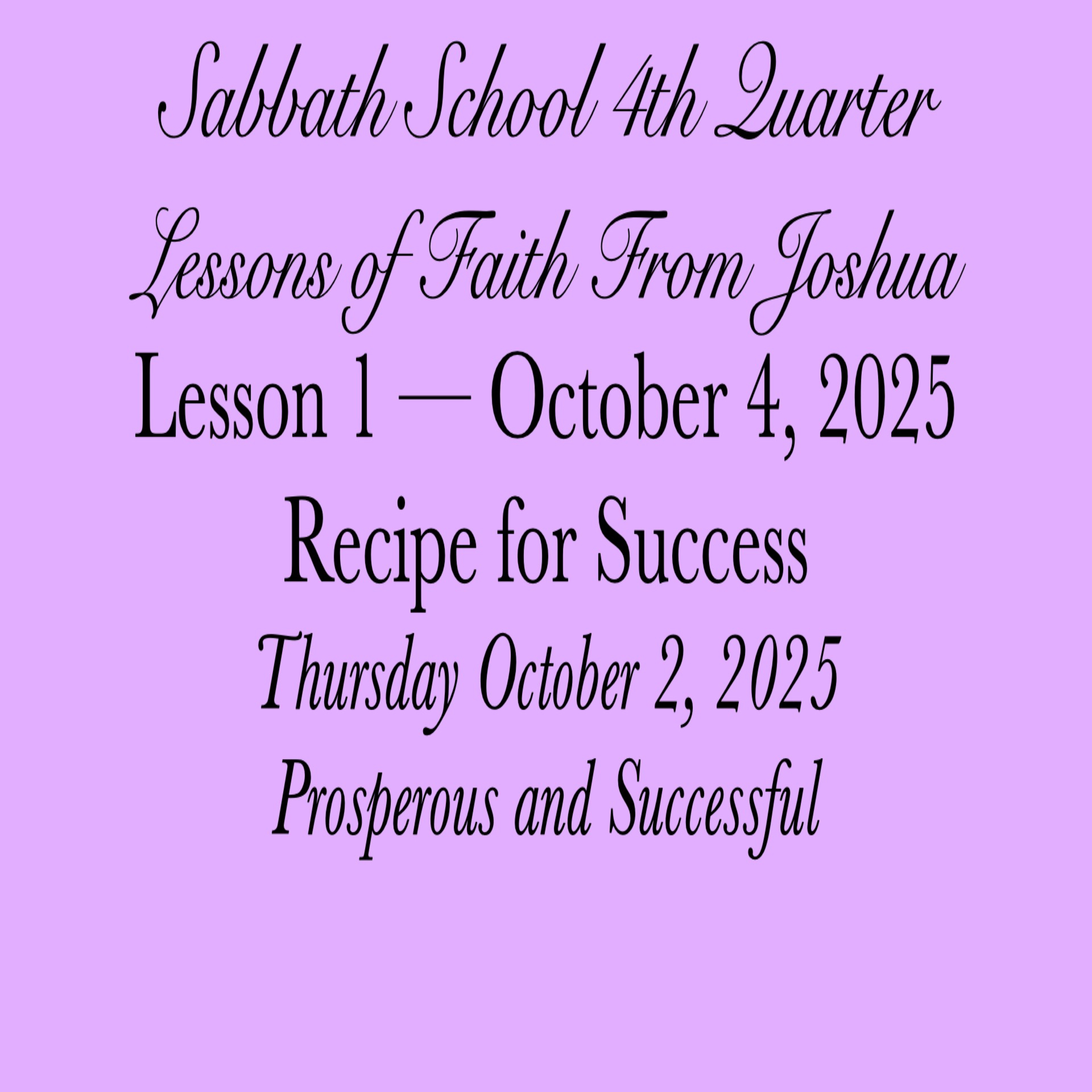 Recipe for Success — Prosperous and Successful