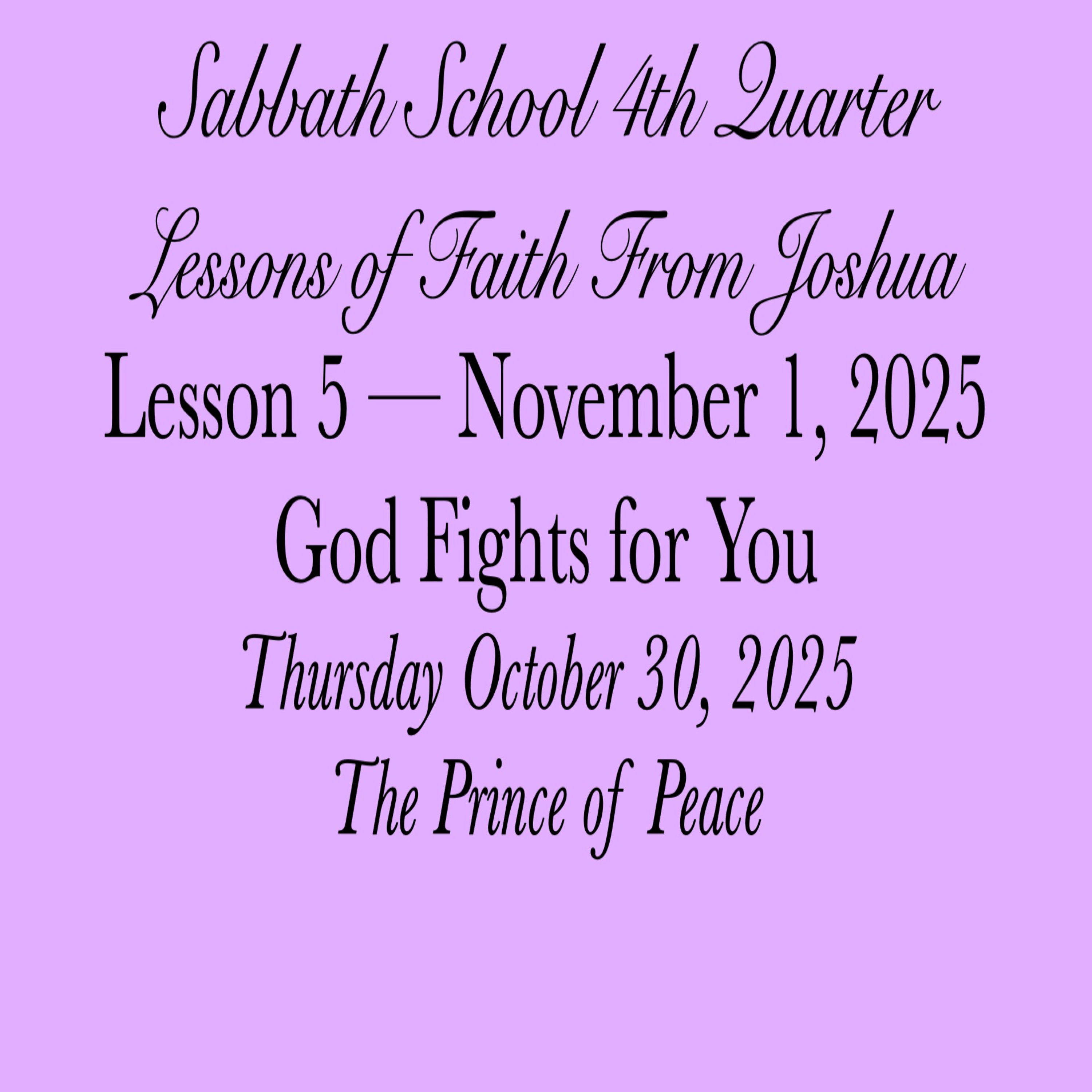 God Fights for You — The Prince of Peace