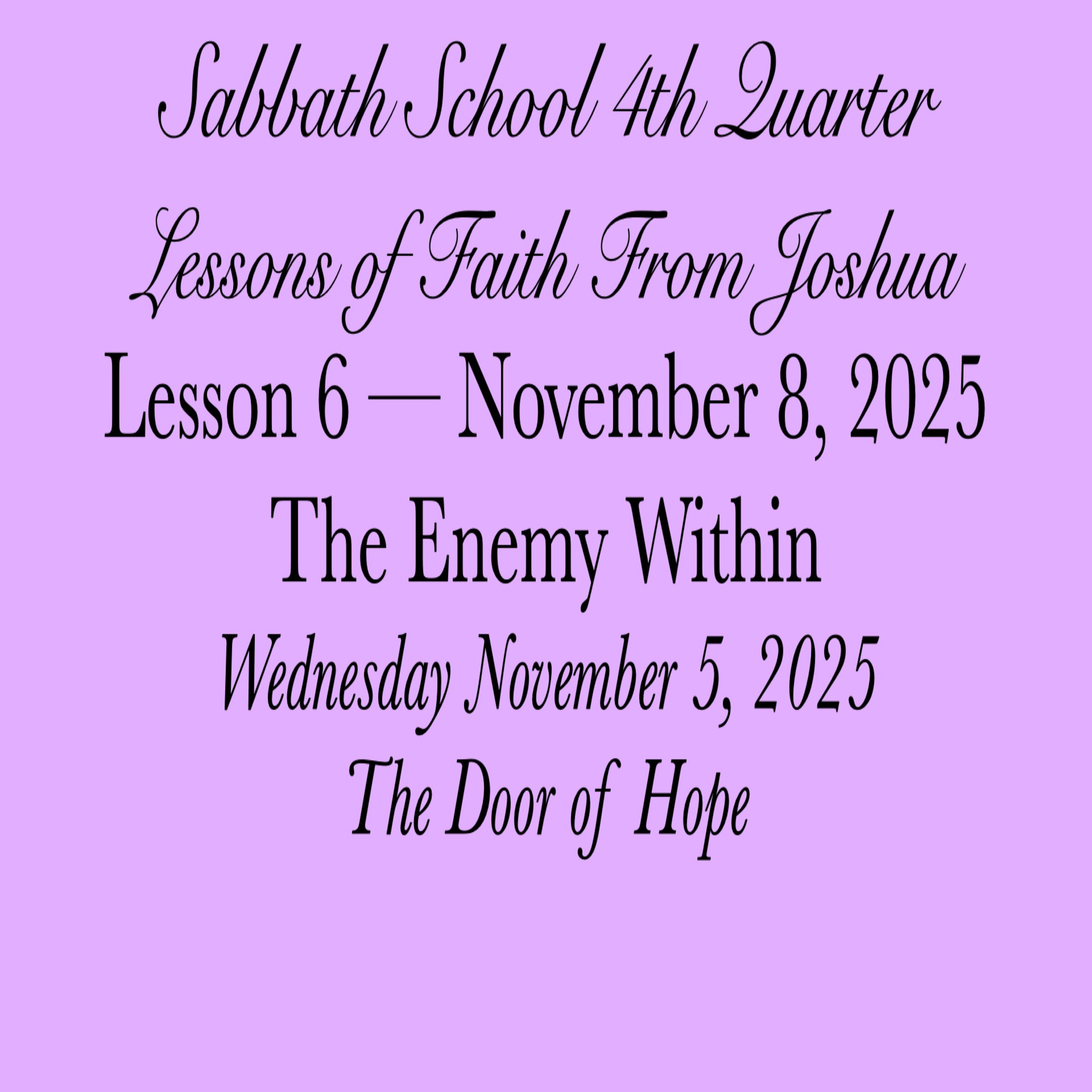The Enemy Within — The Door of Hope