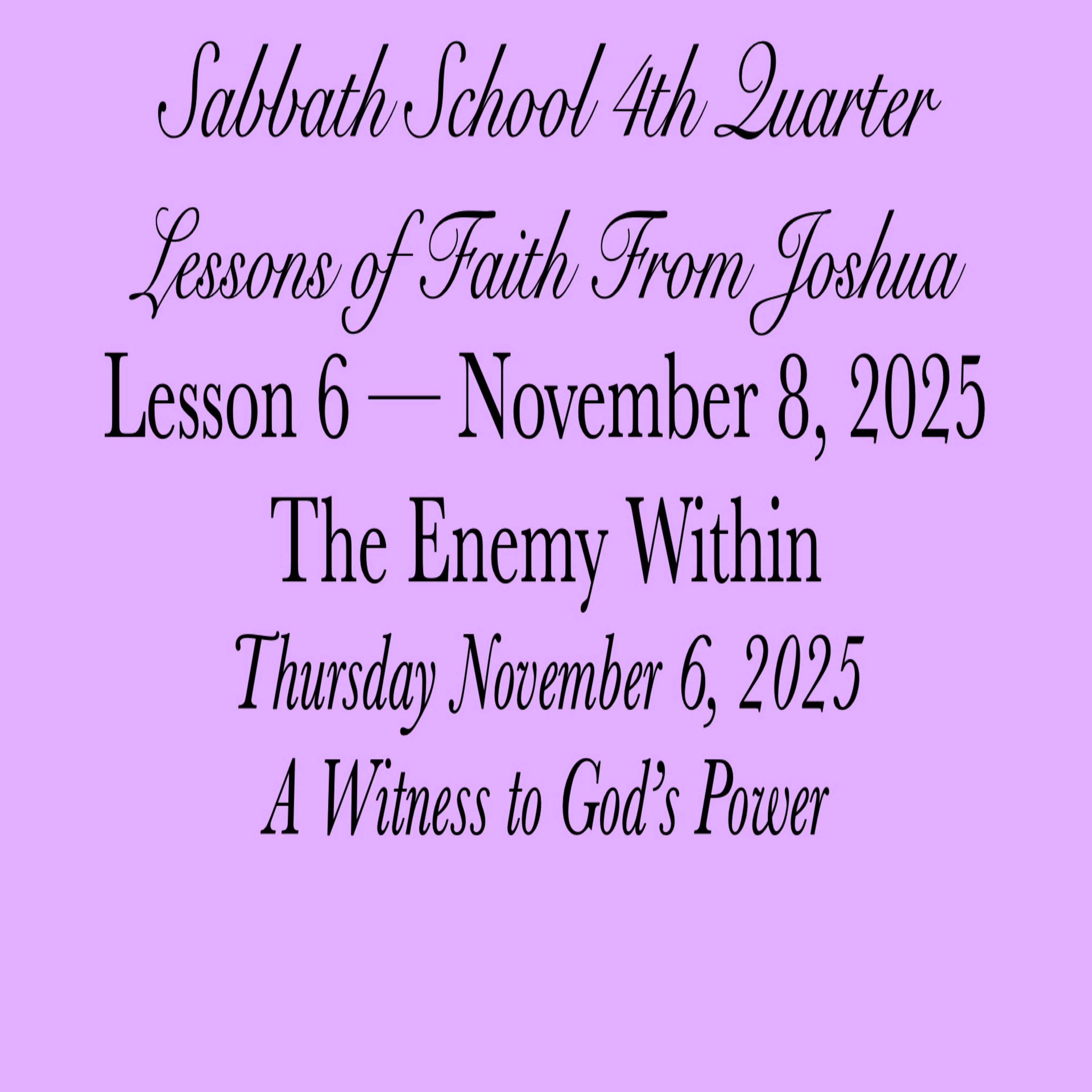 The Enemy Within — A Witness to God’s Power