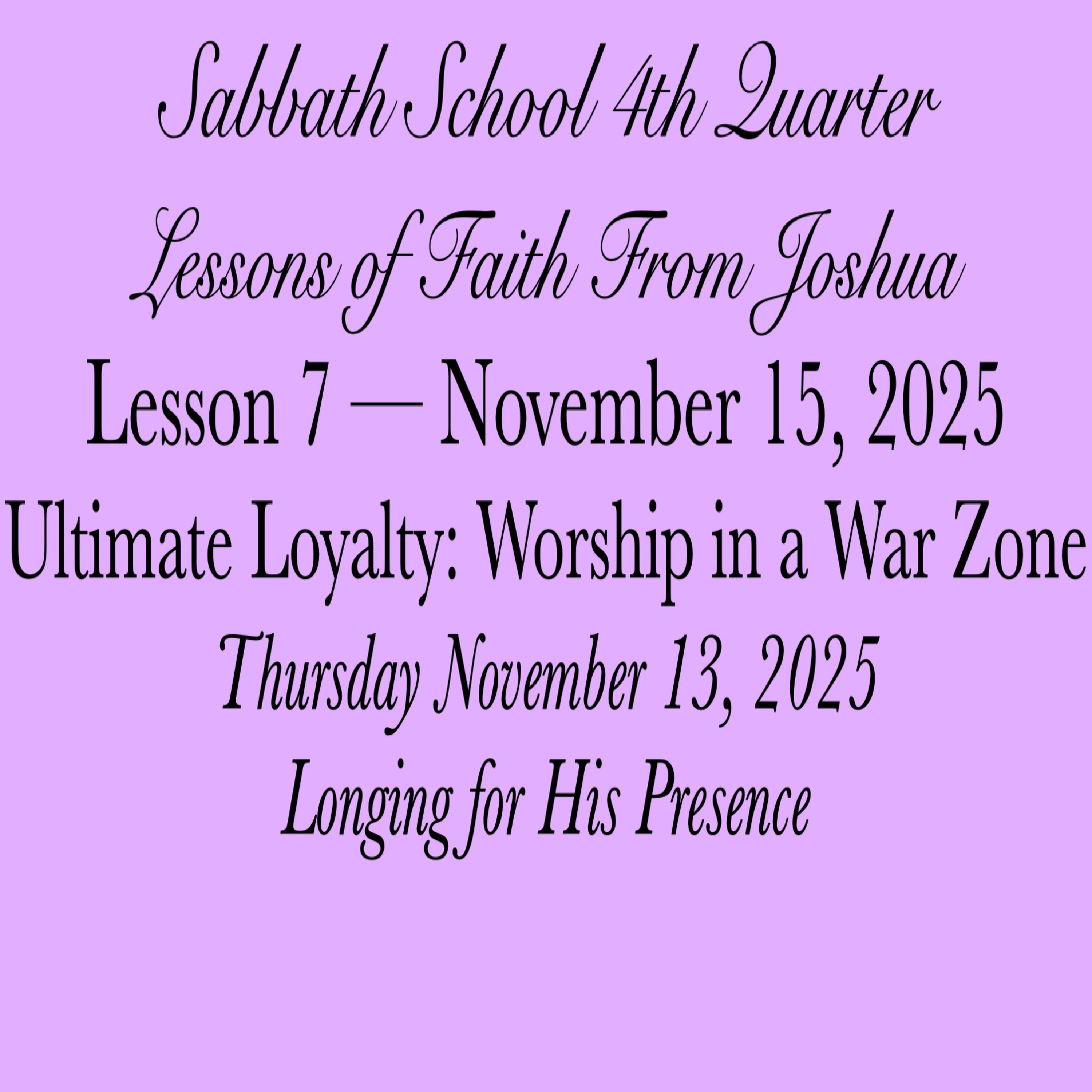 Ultimate Loyalty: Worship in a War Zone — Longing for His Presence
