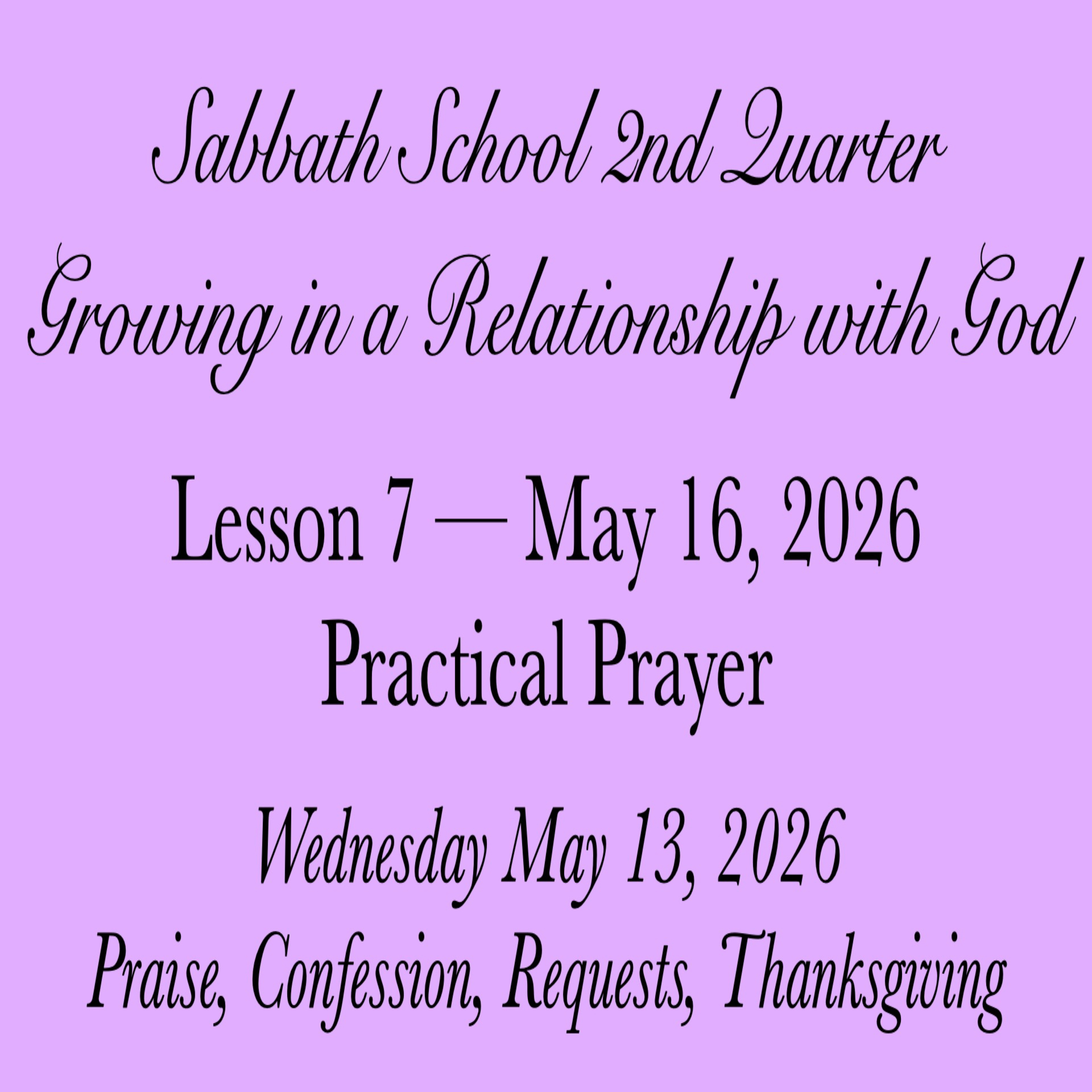 Practical Prayer — Praise, Confession, Requests, Thanksgiving episode artwork