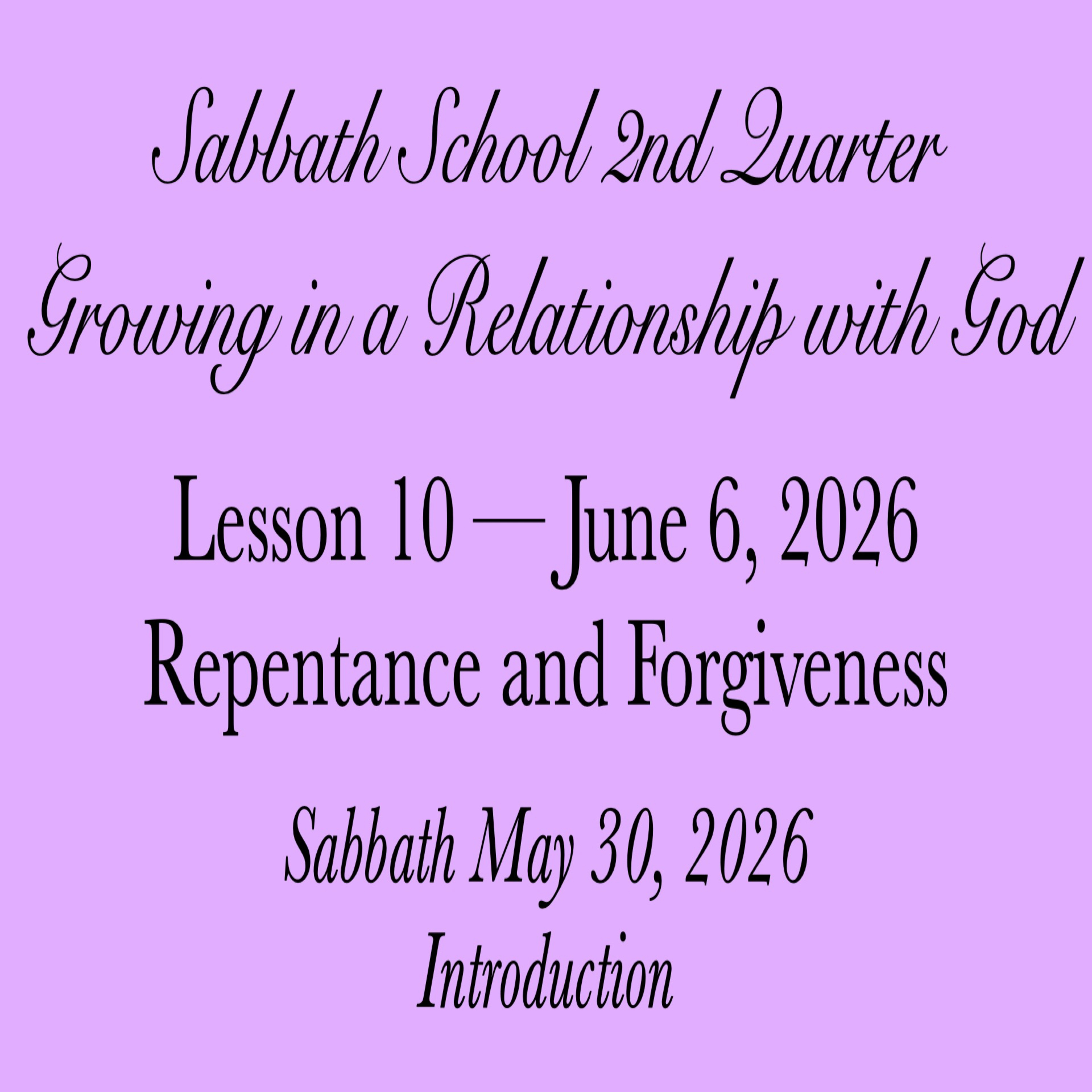 Repentance and Forgiveness — Introduction episode artwork