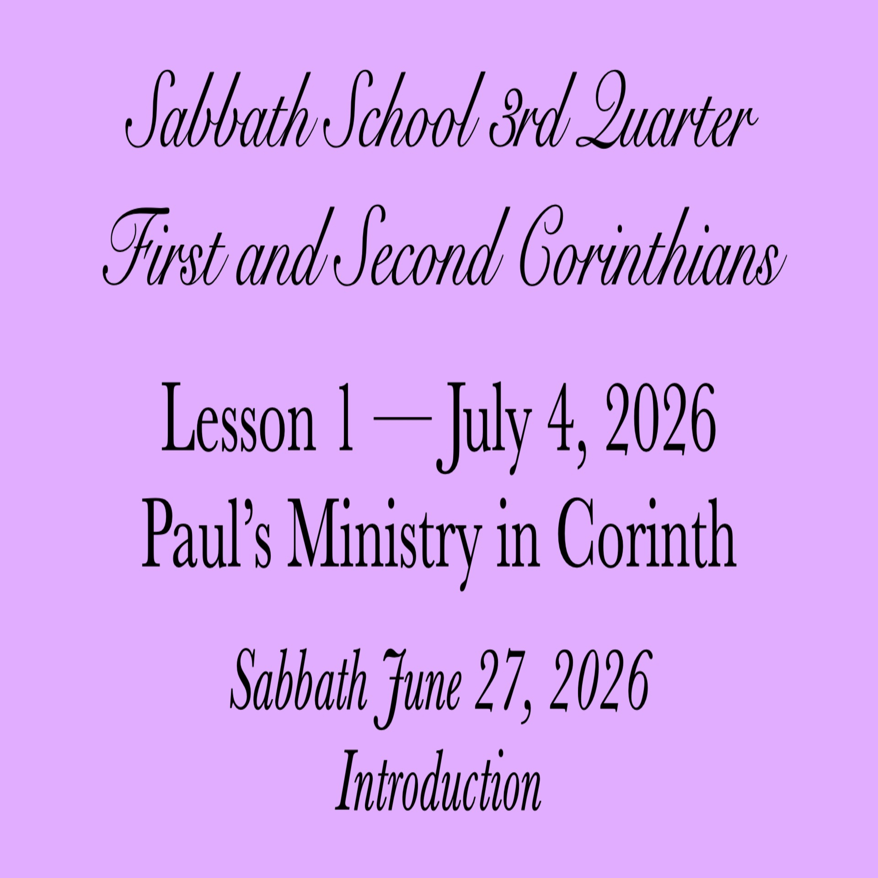 Paul’s Ministry in Corinth — Introduction episode artwork