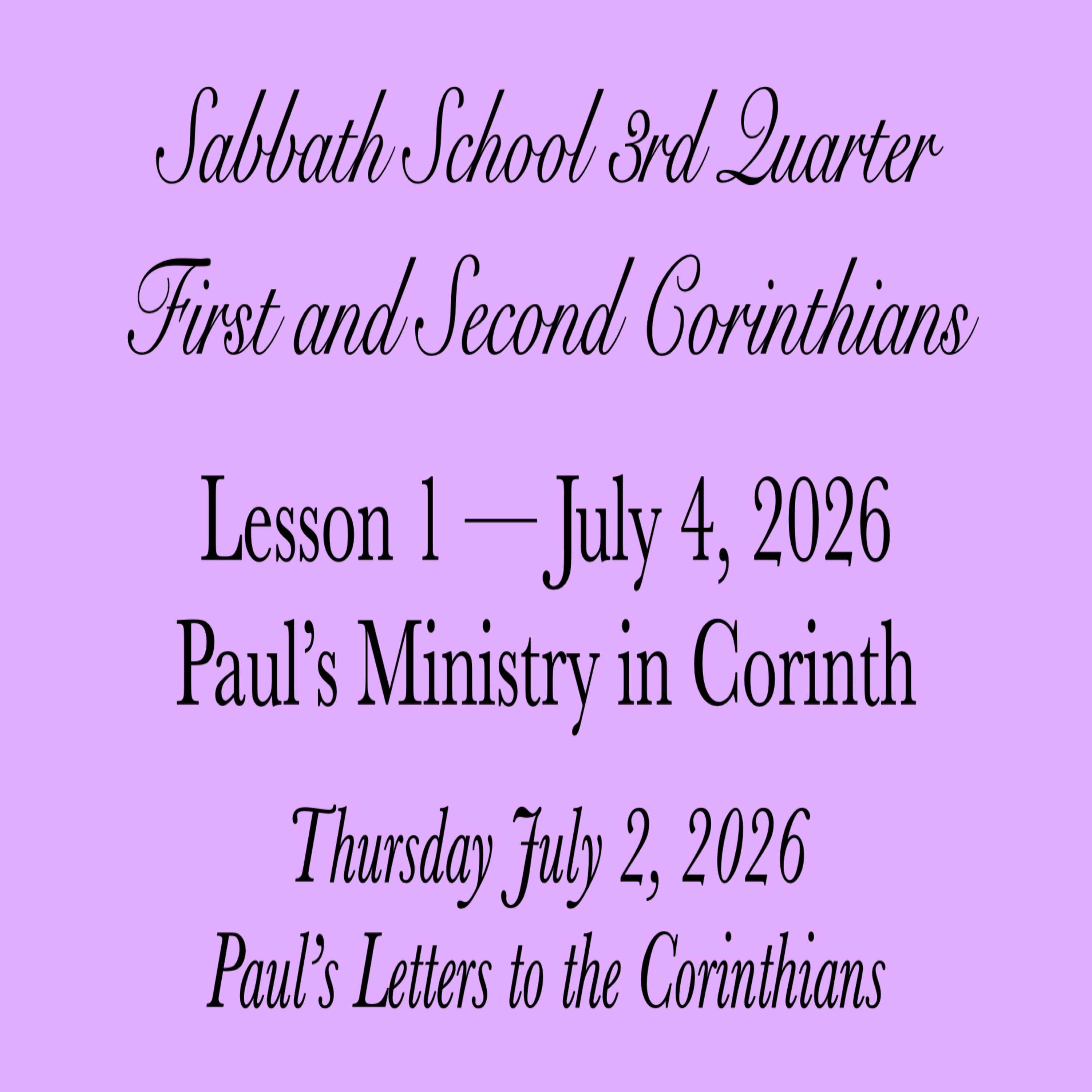 Paul’s Ministry in Corinth — Paul’s Letters to the Corinthians episode artwork