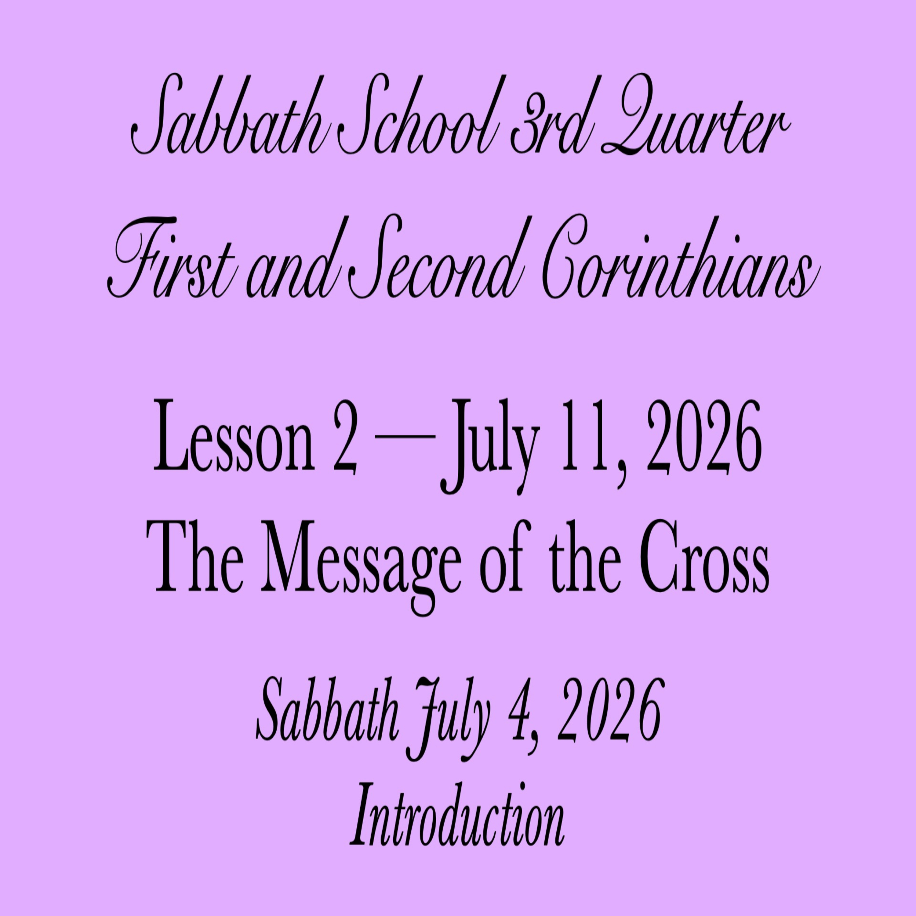 The Message of the Cross — Introduction episode artwork