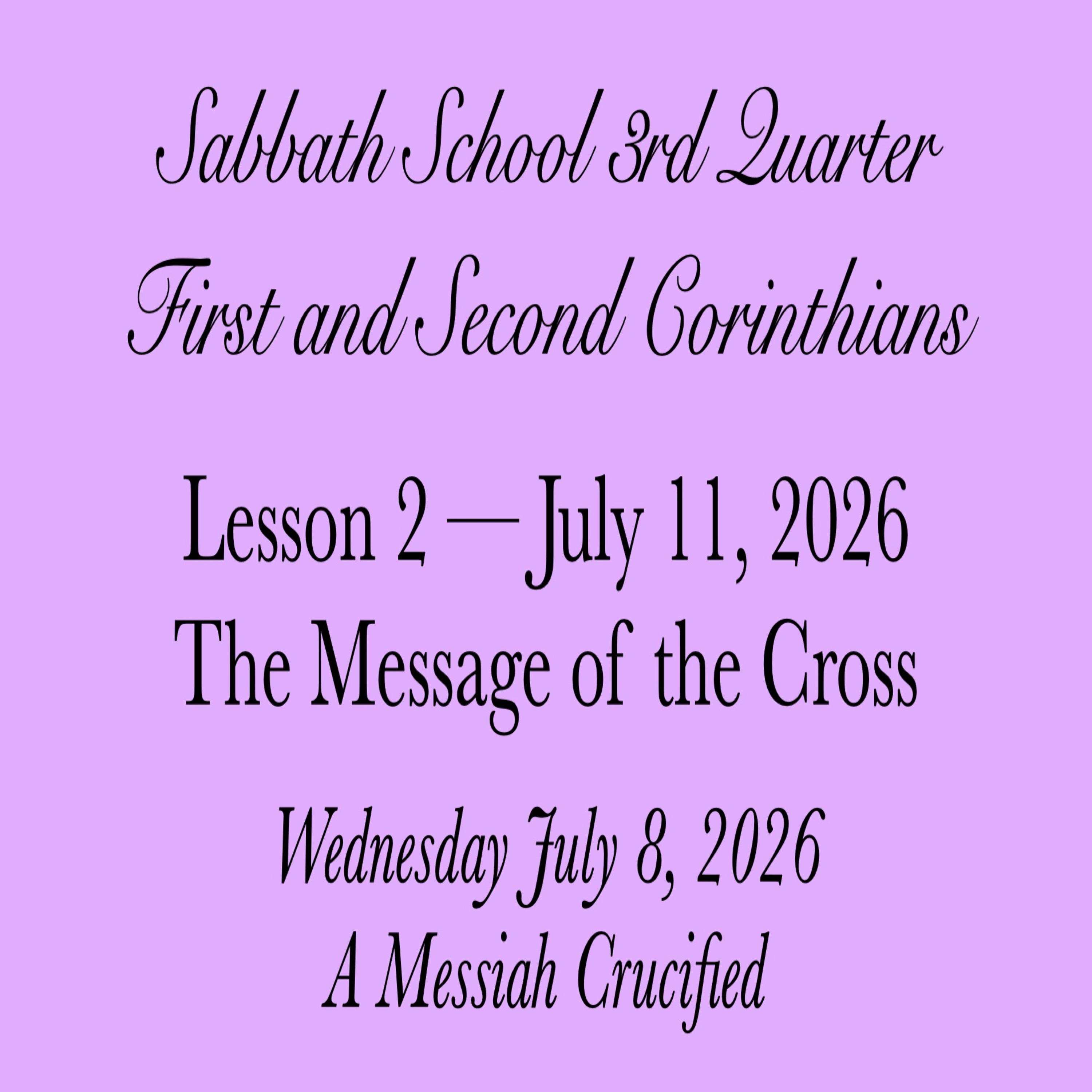 The Message of the Cross — A Messiah Crucified
