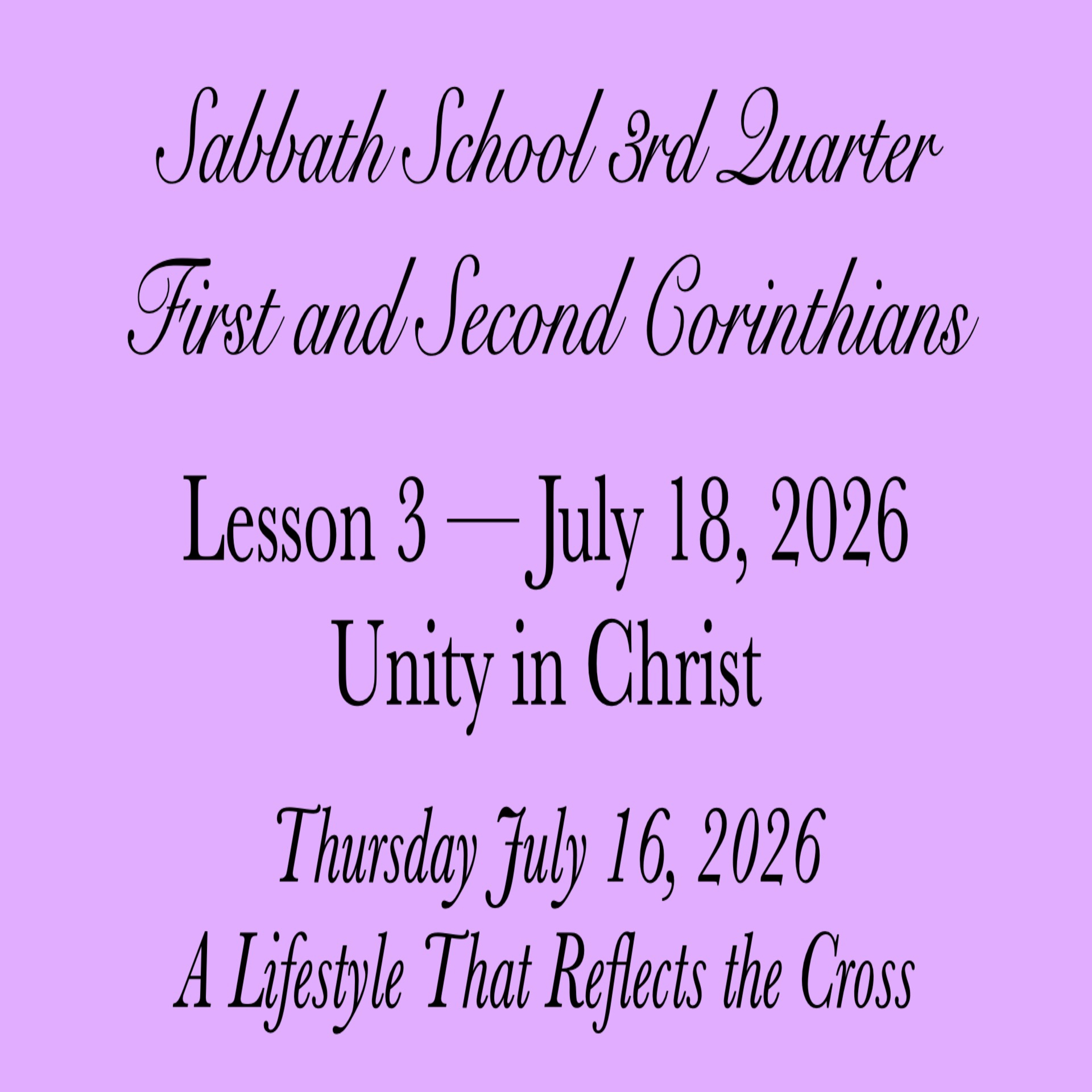 Pastor Obed Matus — Sabbath School Bible Study G... - Unity in Christ — A Lifestyle That Reflects the Cross episode artwork