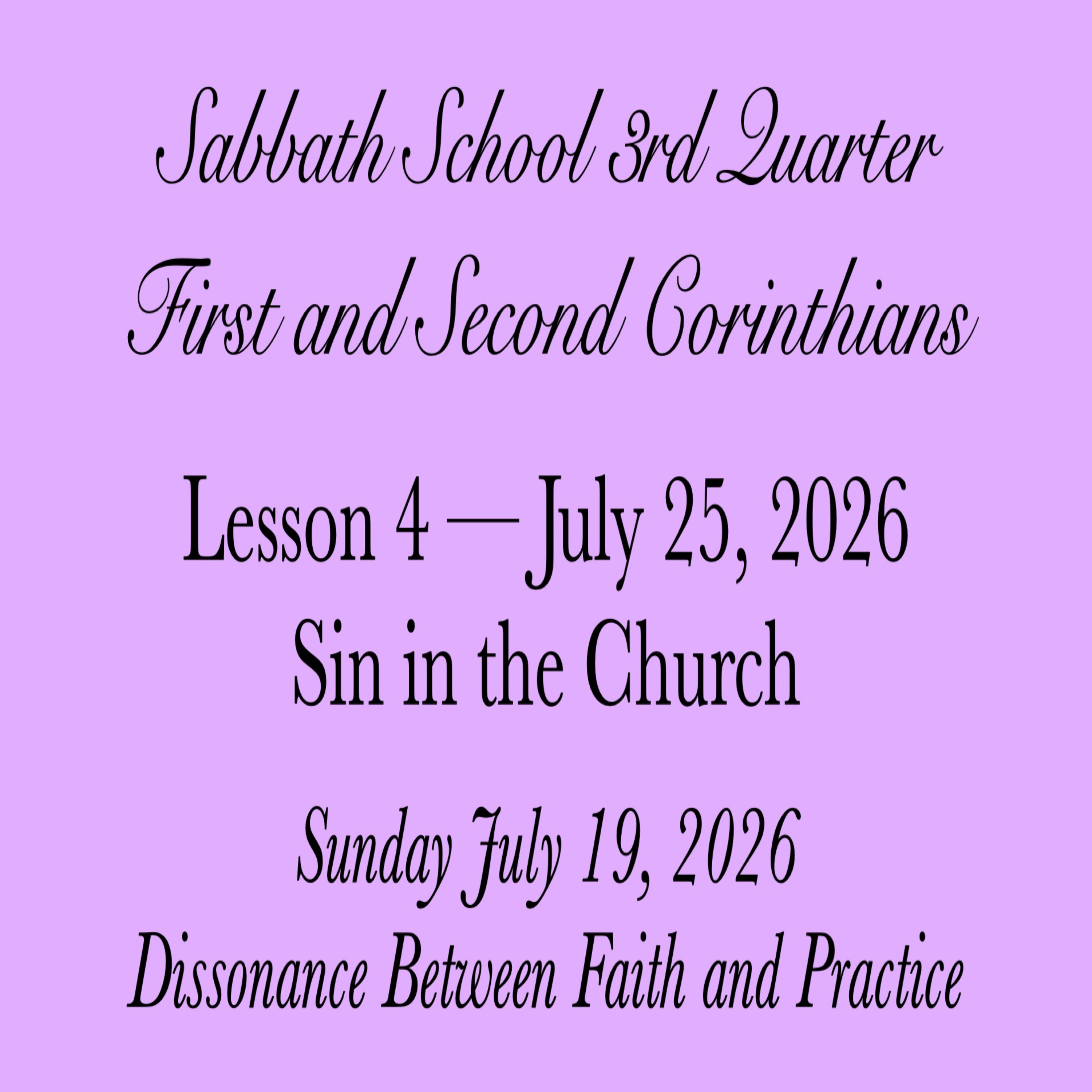 Sin in the Church — Dissonance Between Faith and Practice