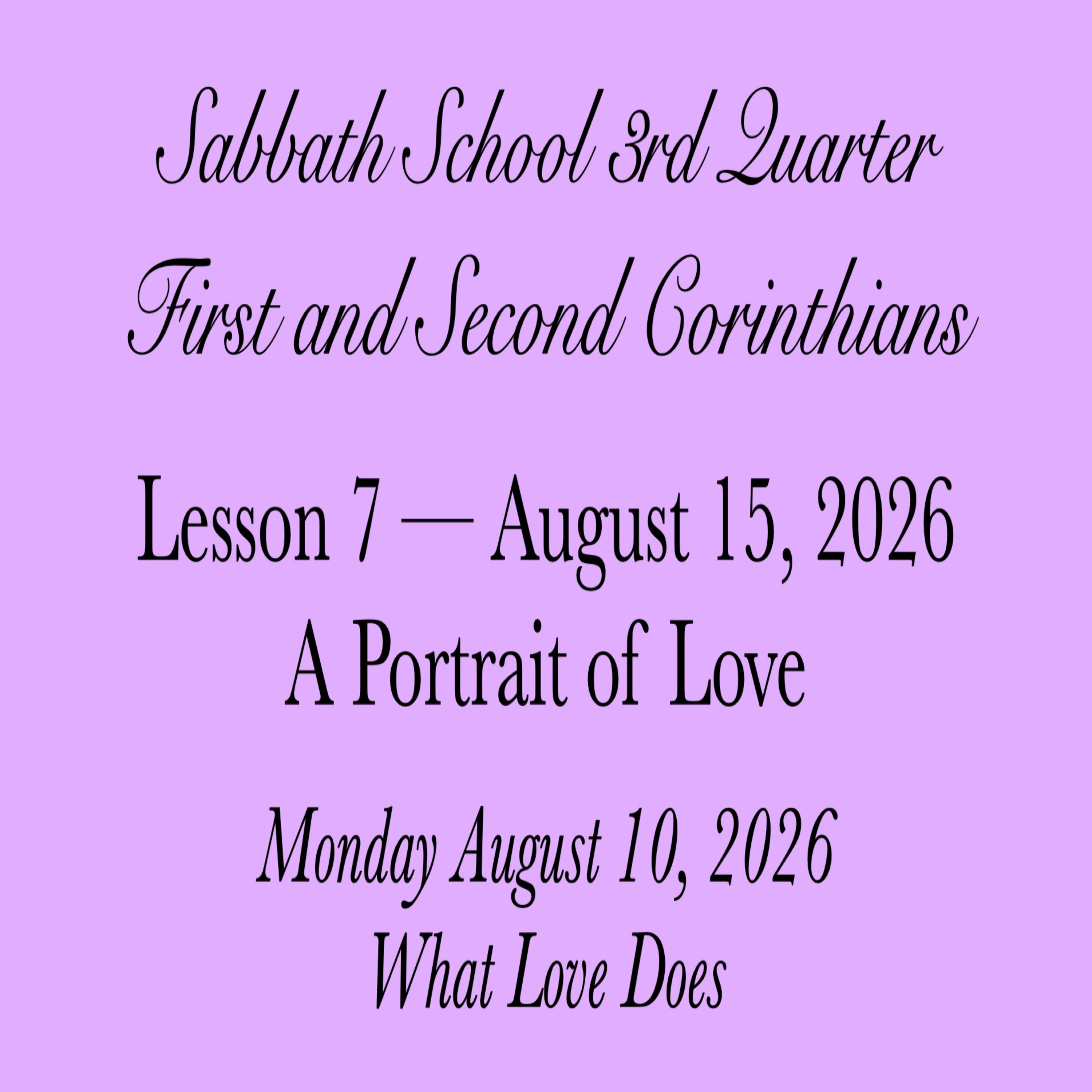 A Portrait of Love — What Love Does