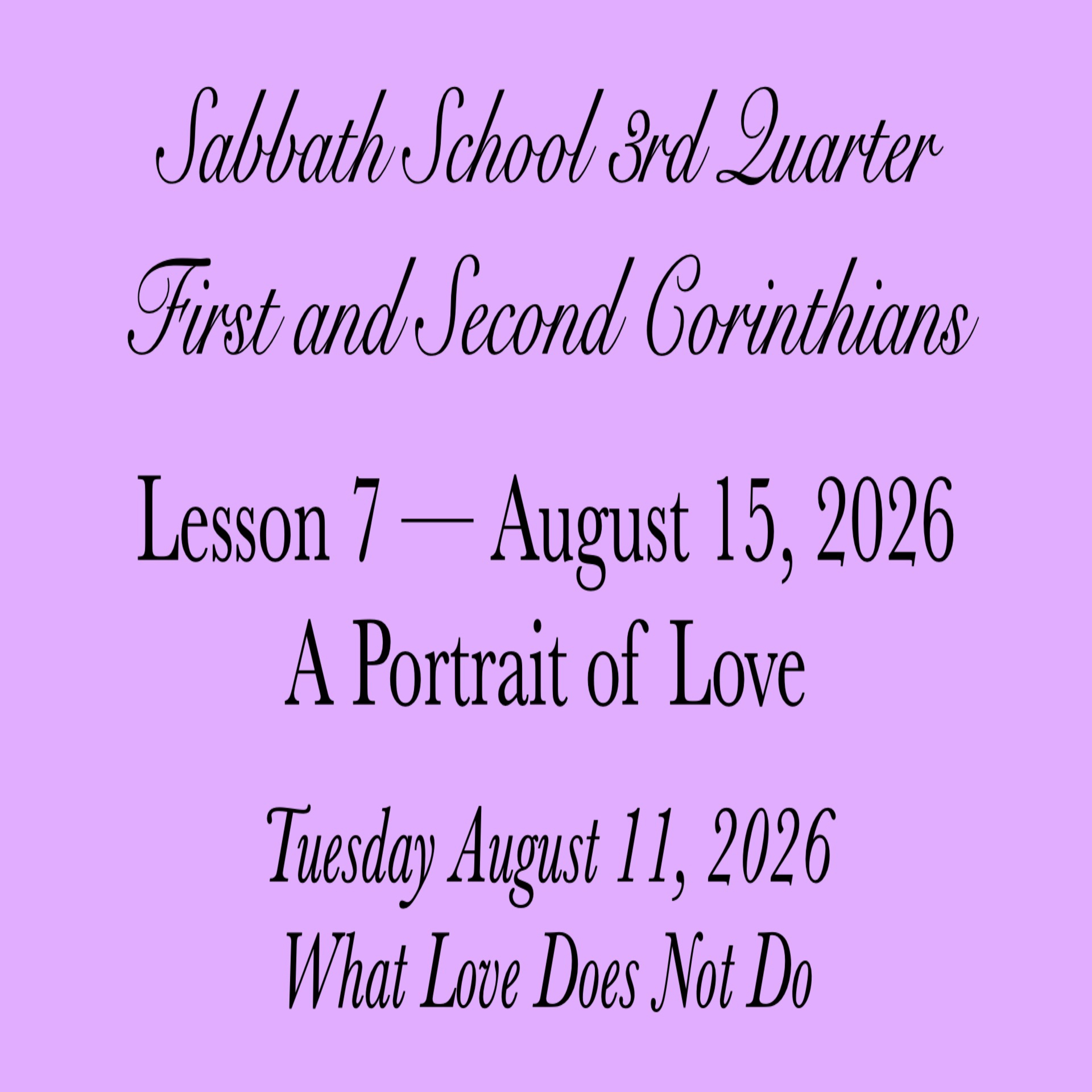 A Portrait of Love — What Love Does Not Do