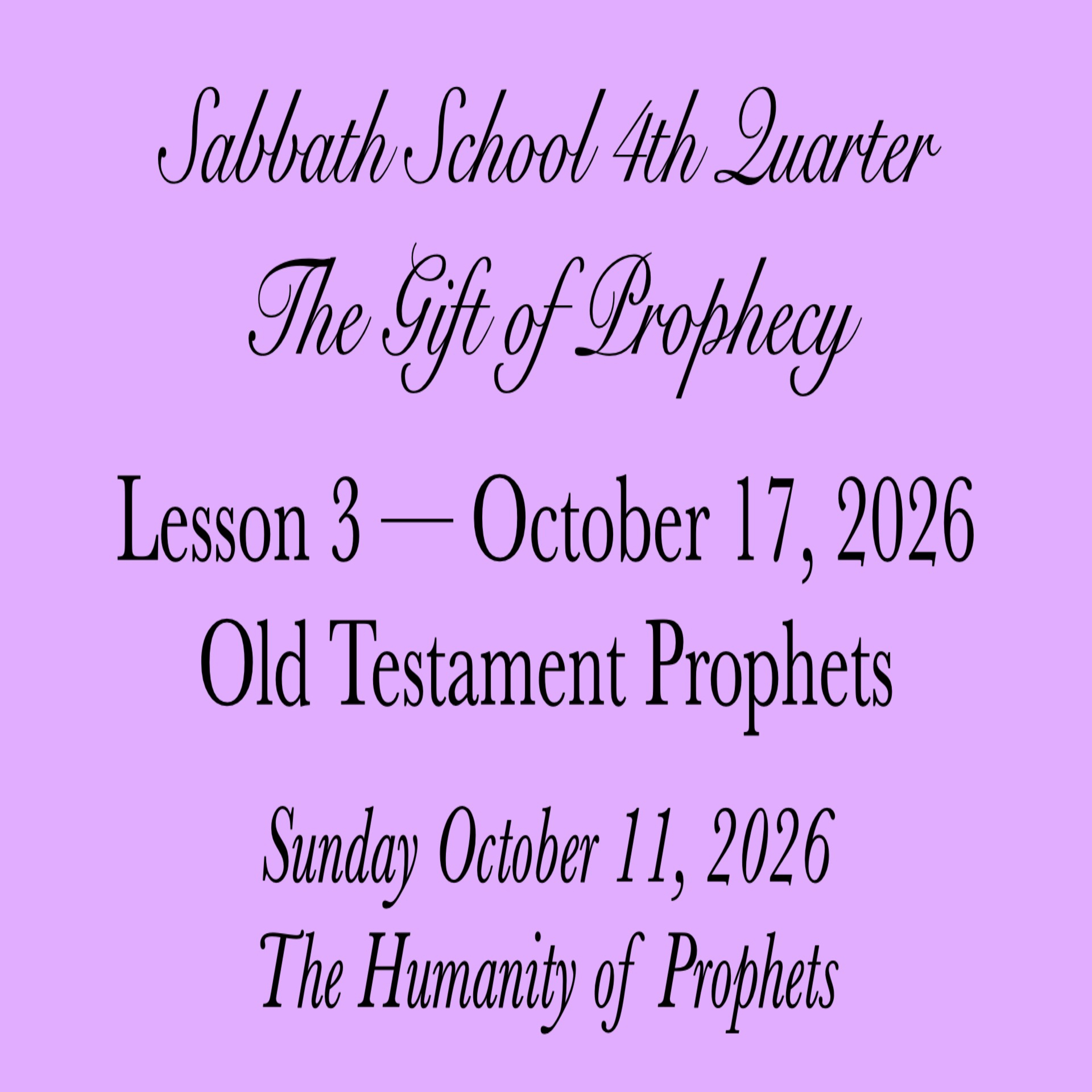 Old Testament Prophets — The Humanity of Prophets
