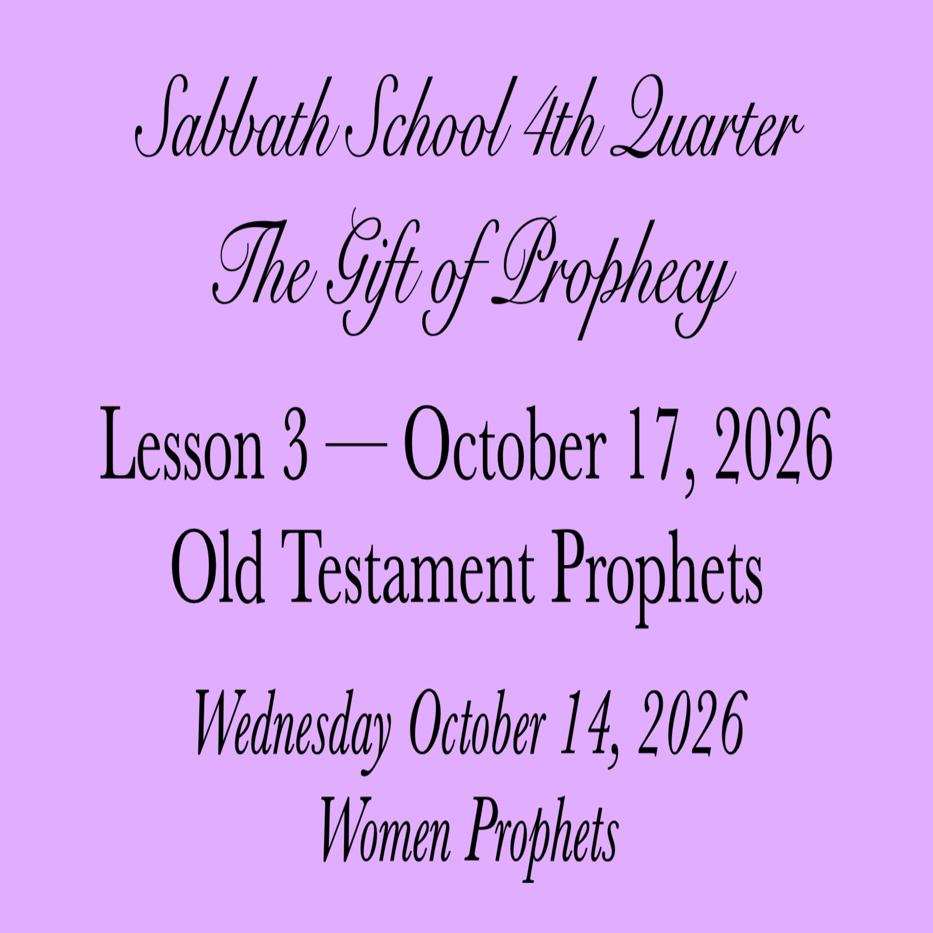 Old Testament Prophets — Women Prophets