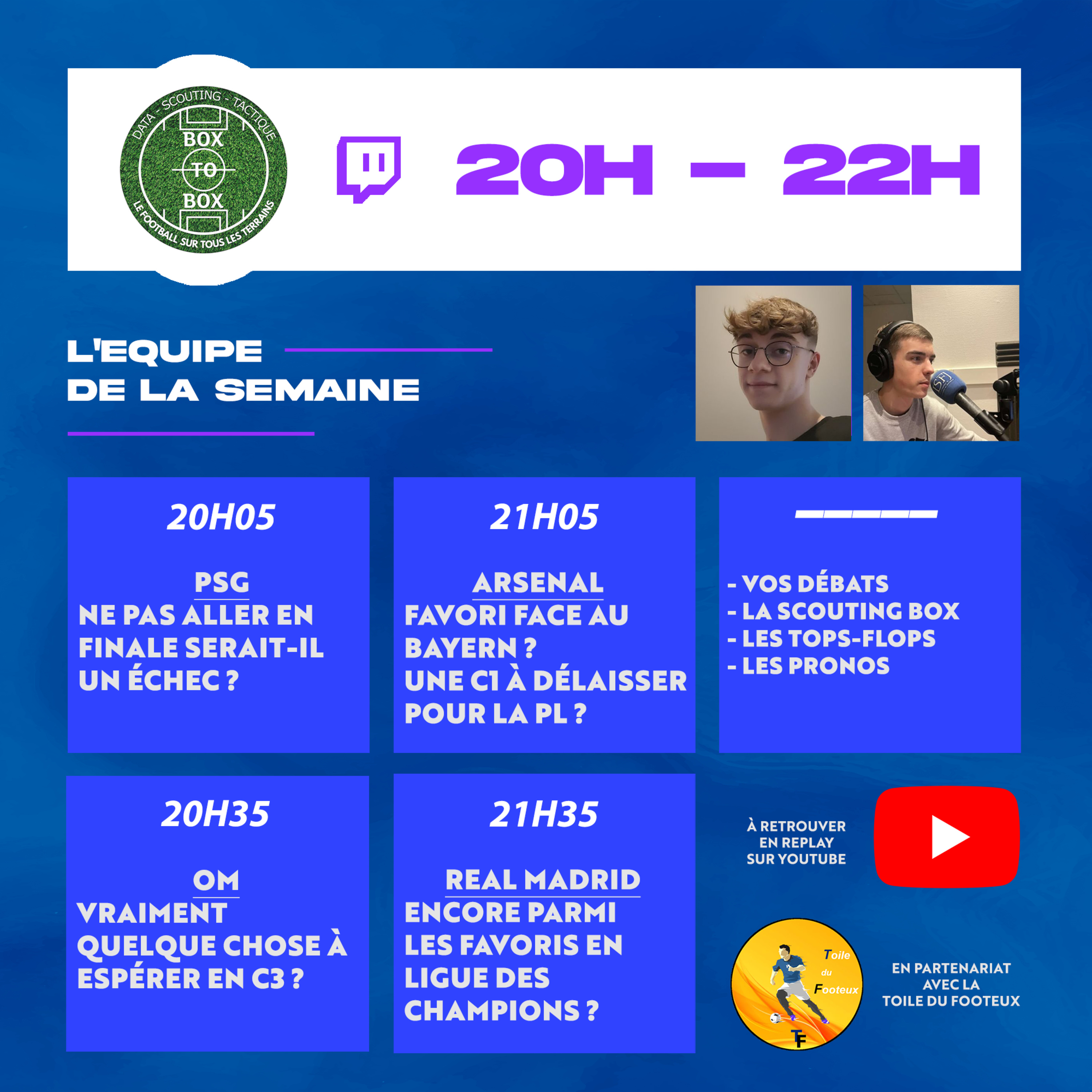 ️🗣️ PSG (vs Barça), OM, Arsenal (vs Bayern), R.Madrid (vs City) et vos débats... l'intégrale de Box To Box (S1 E29) episode artwork