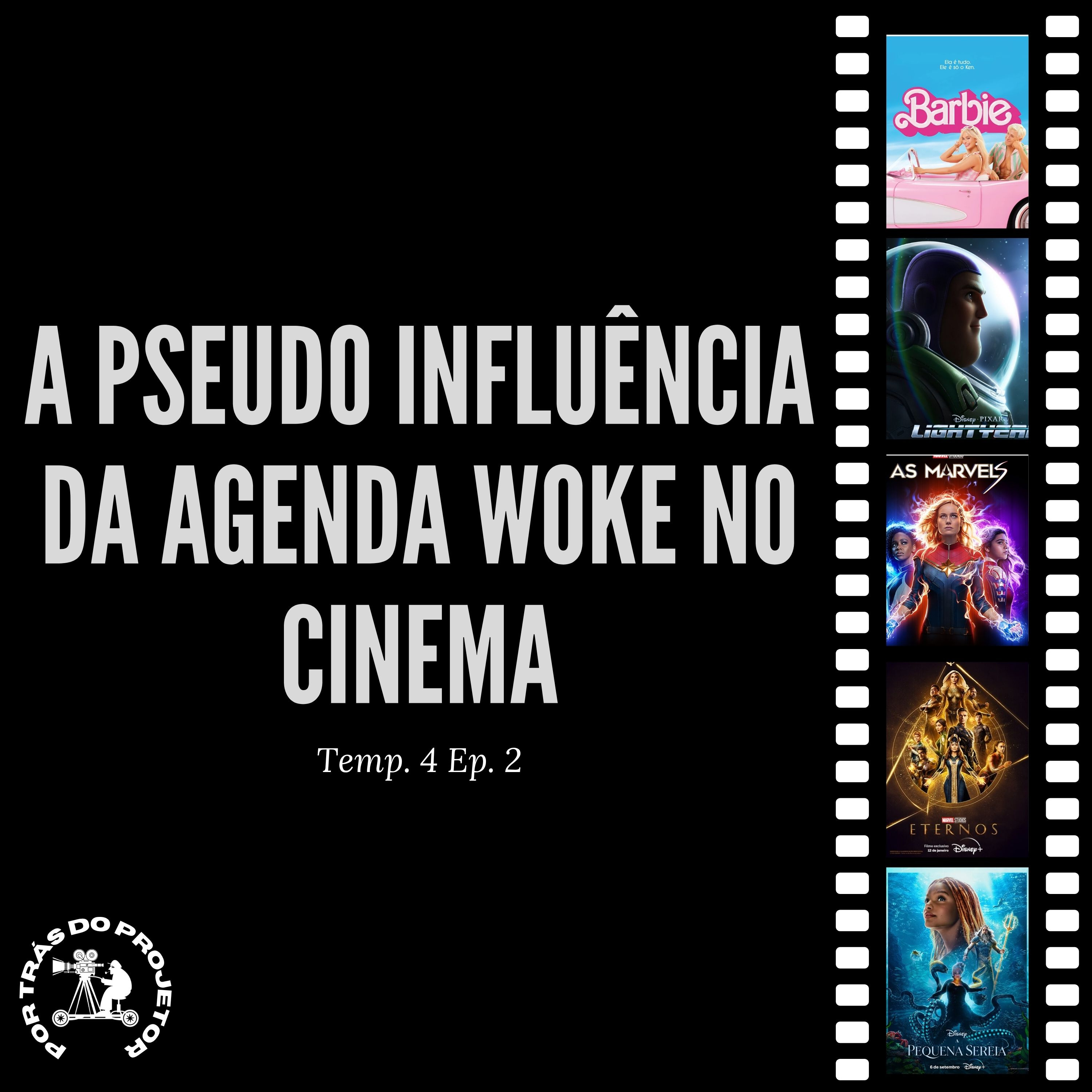 Por trás do projetor