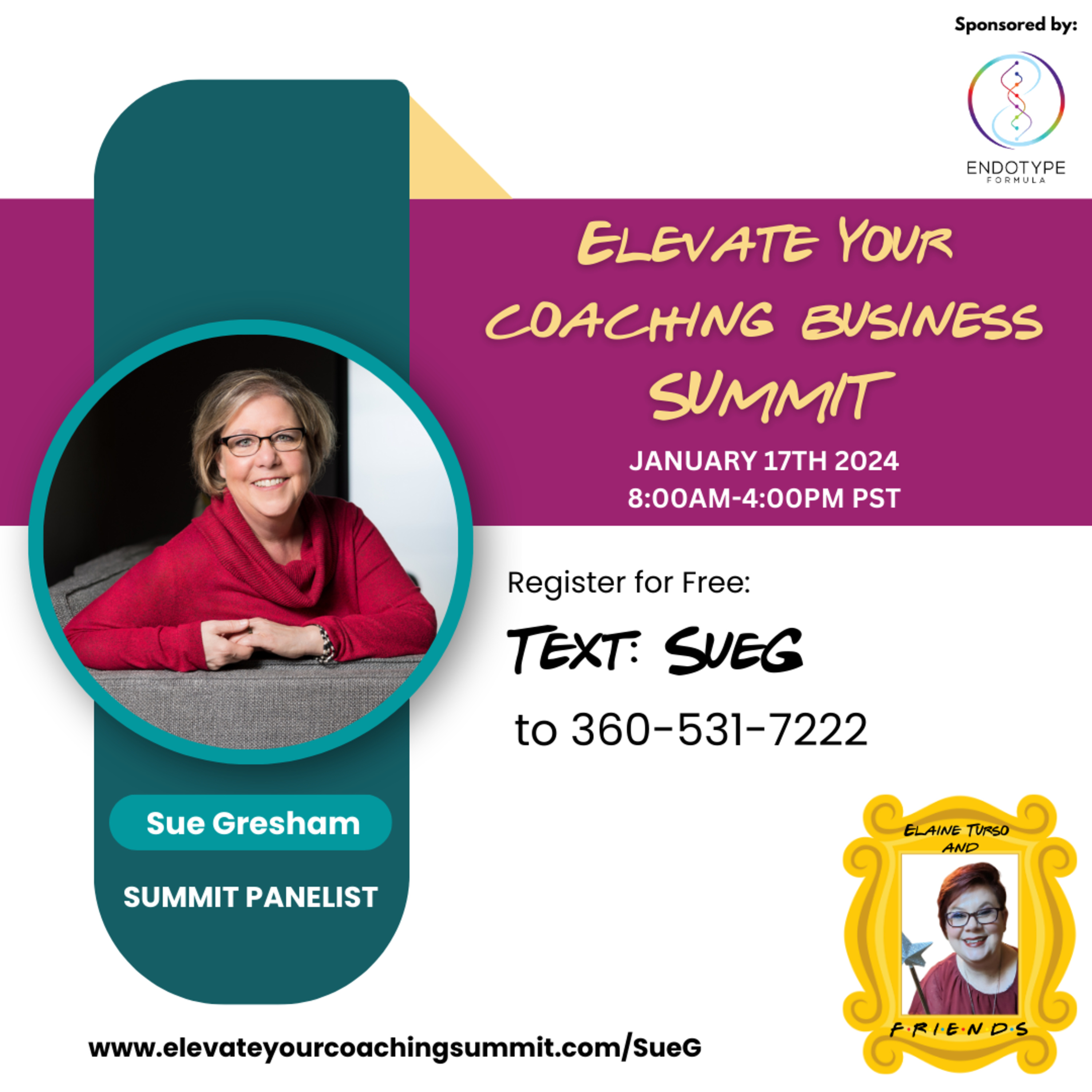 Meet the Panelist - Elevate your Coaching Business Summit Panelist Sue Gresham