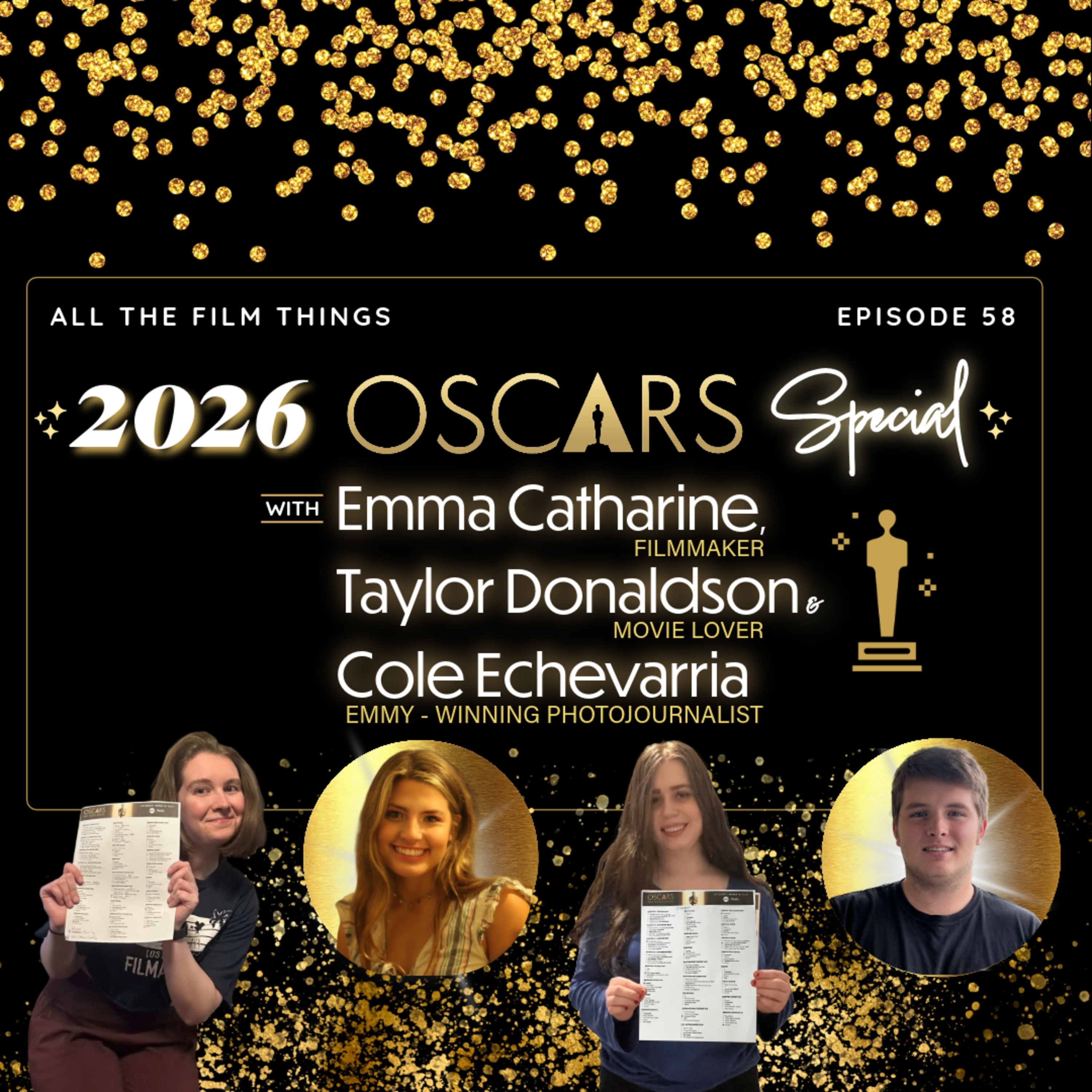 Episode 58: 2026 Oscars Special with Emma Catharine, Taylor Donaldson, and Cole Echevarria episode artwork