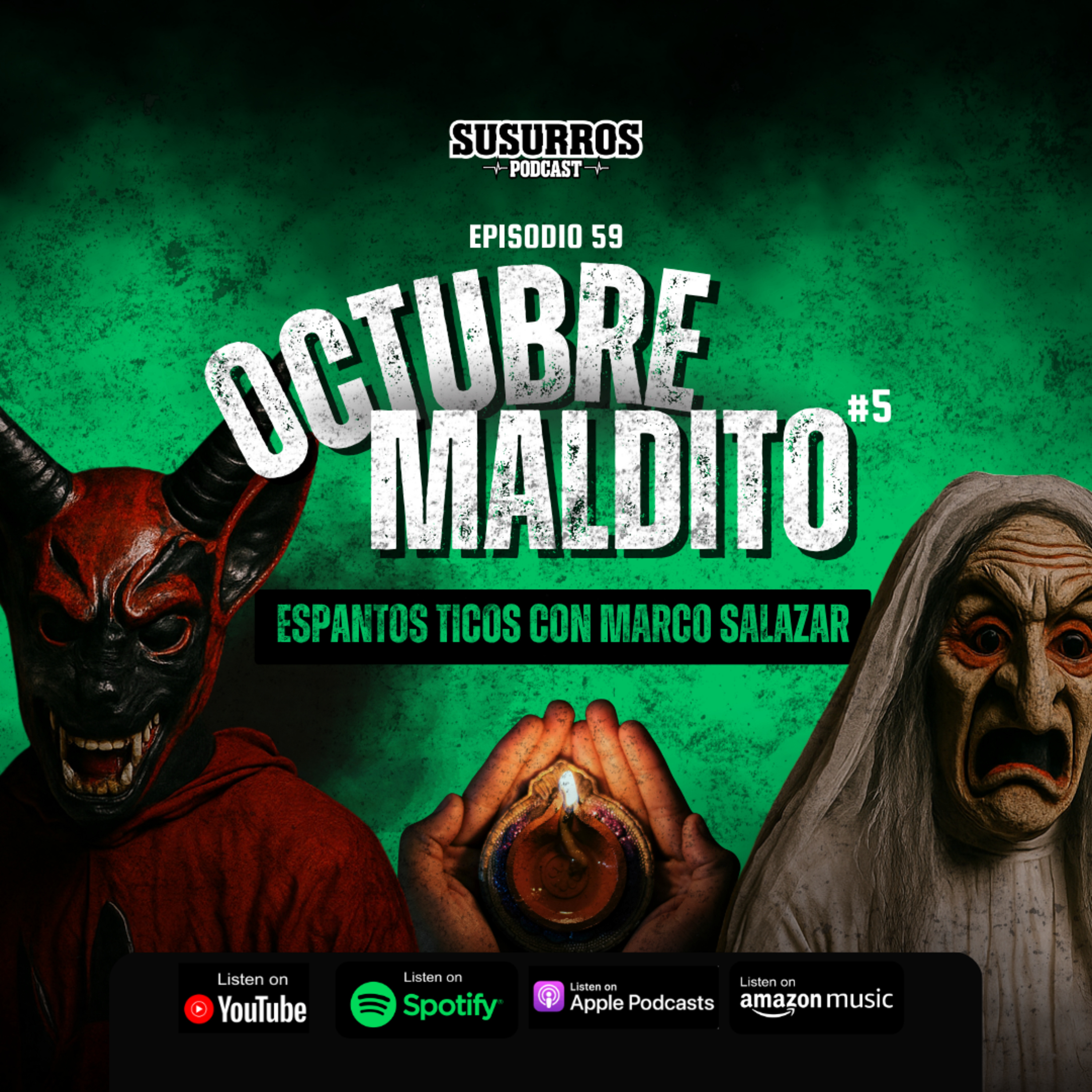 Octubre Maldito #5 - Espantos Ticos | Ep59 - Invitado Marco S.