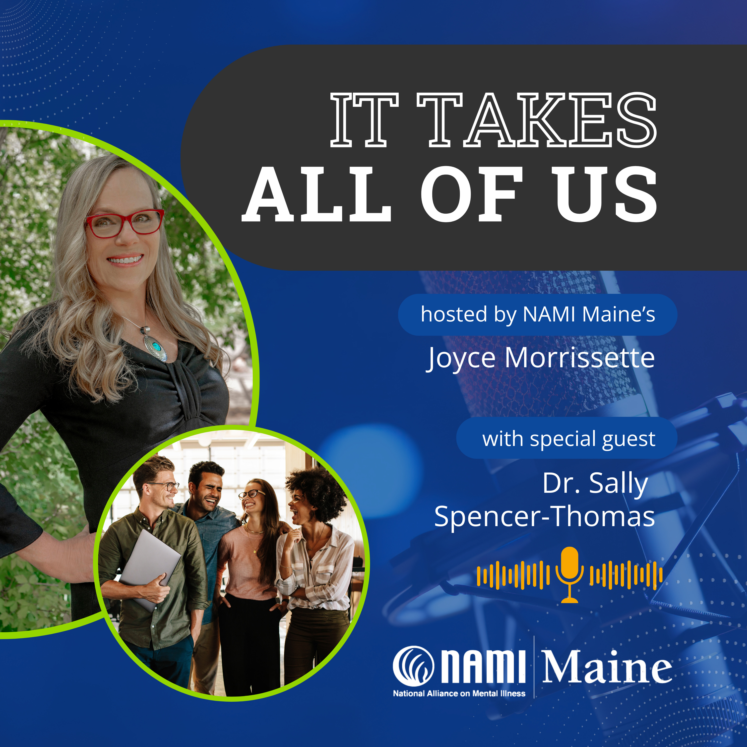 Exclusive Interview with Dr. Sally Spencer-Thomas – It Takes All of Us episode artwork