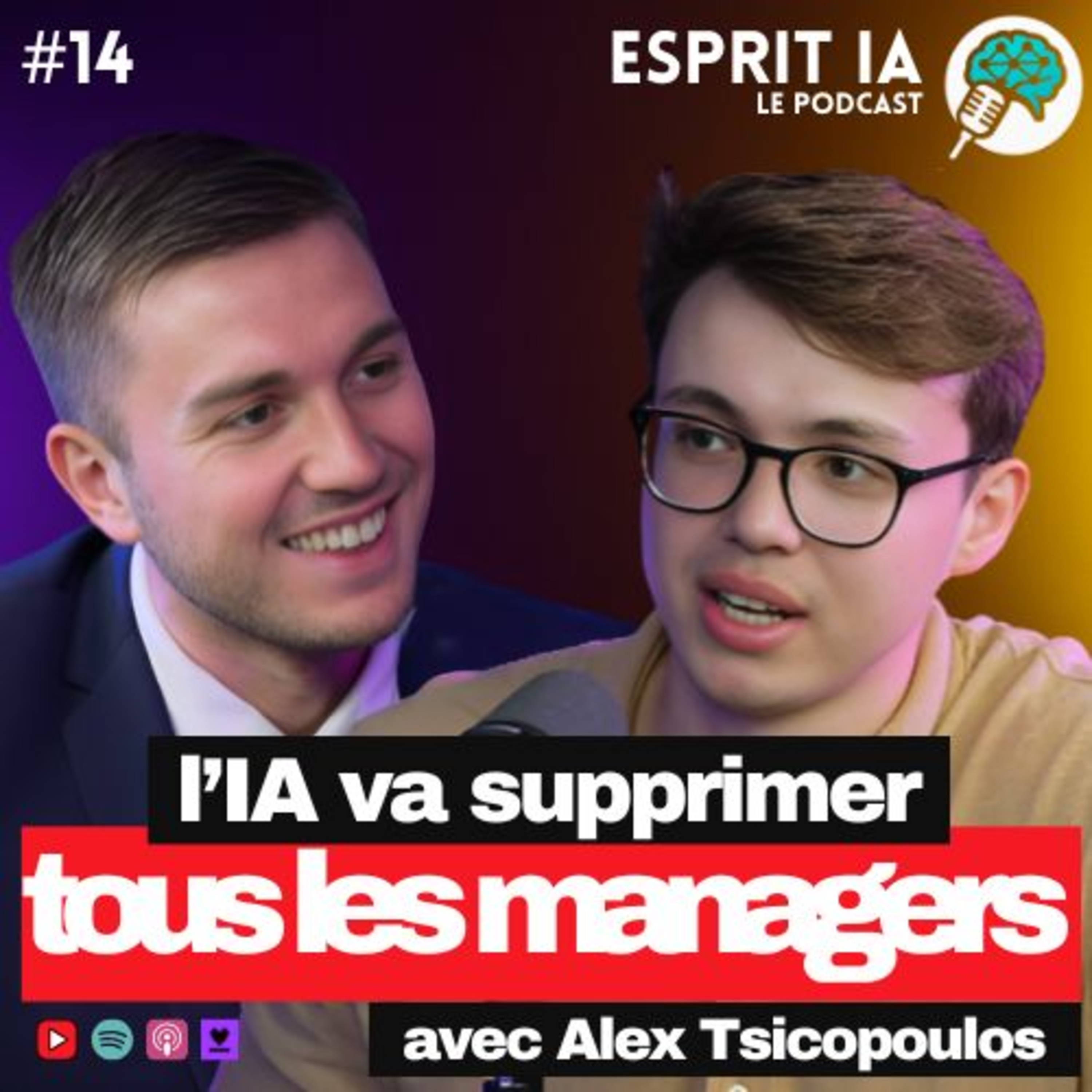 #14 SURVIVRE AU CHÔMAGE DE MASSE PROVOQUÉ PAR L'IA - Esprit IA avec Alex Tsicopoulos episode artwork