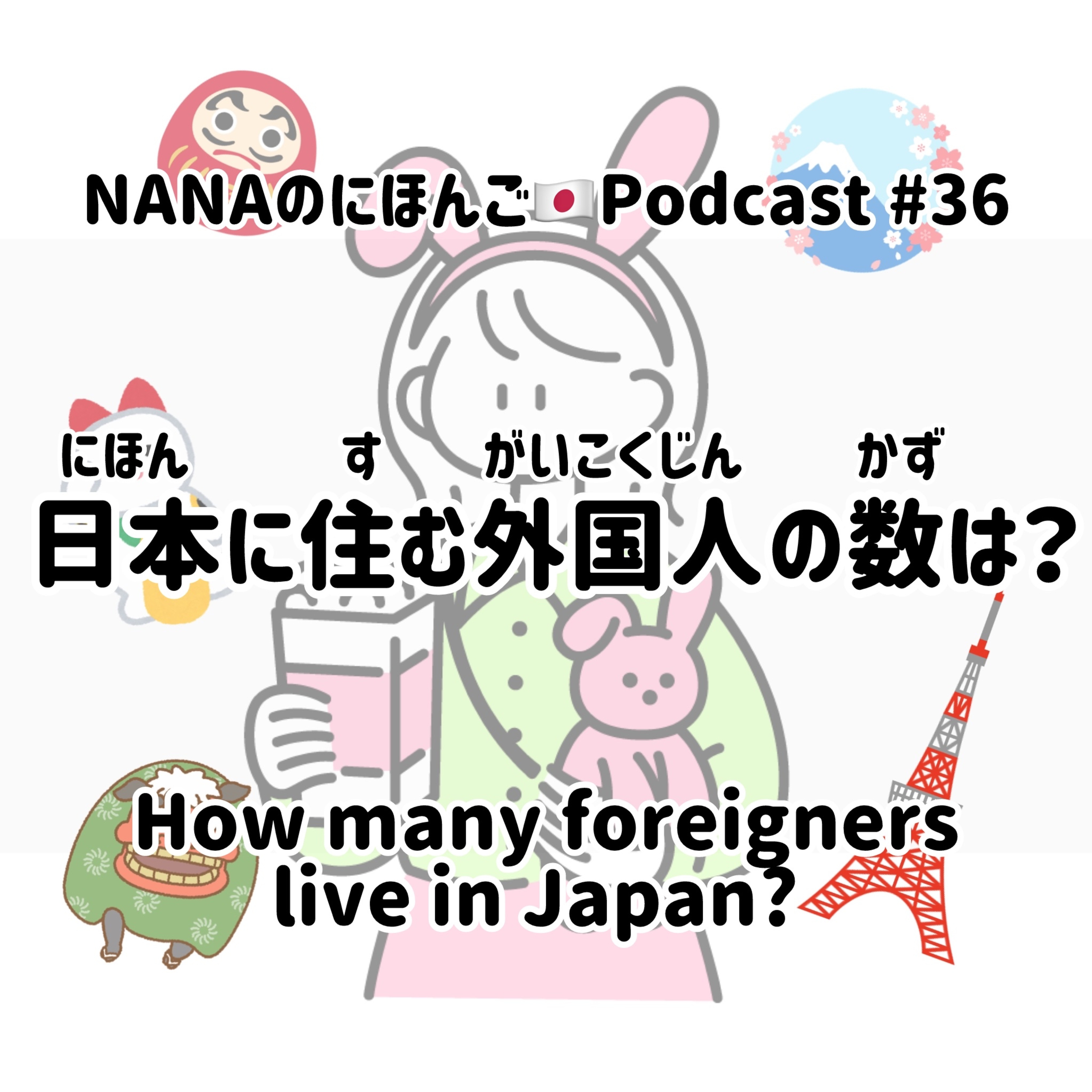 #36 日本(にほん)に住(す)んでいる外国人(がいこくじん)は何人(なんにん)？How many foreigners live in Japan? episode artwork
