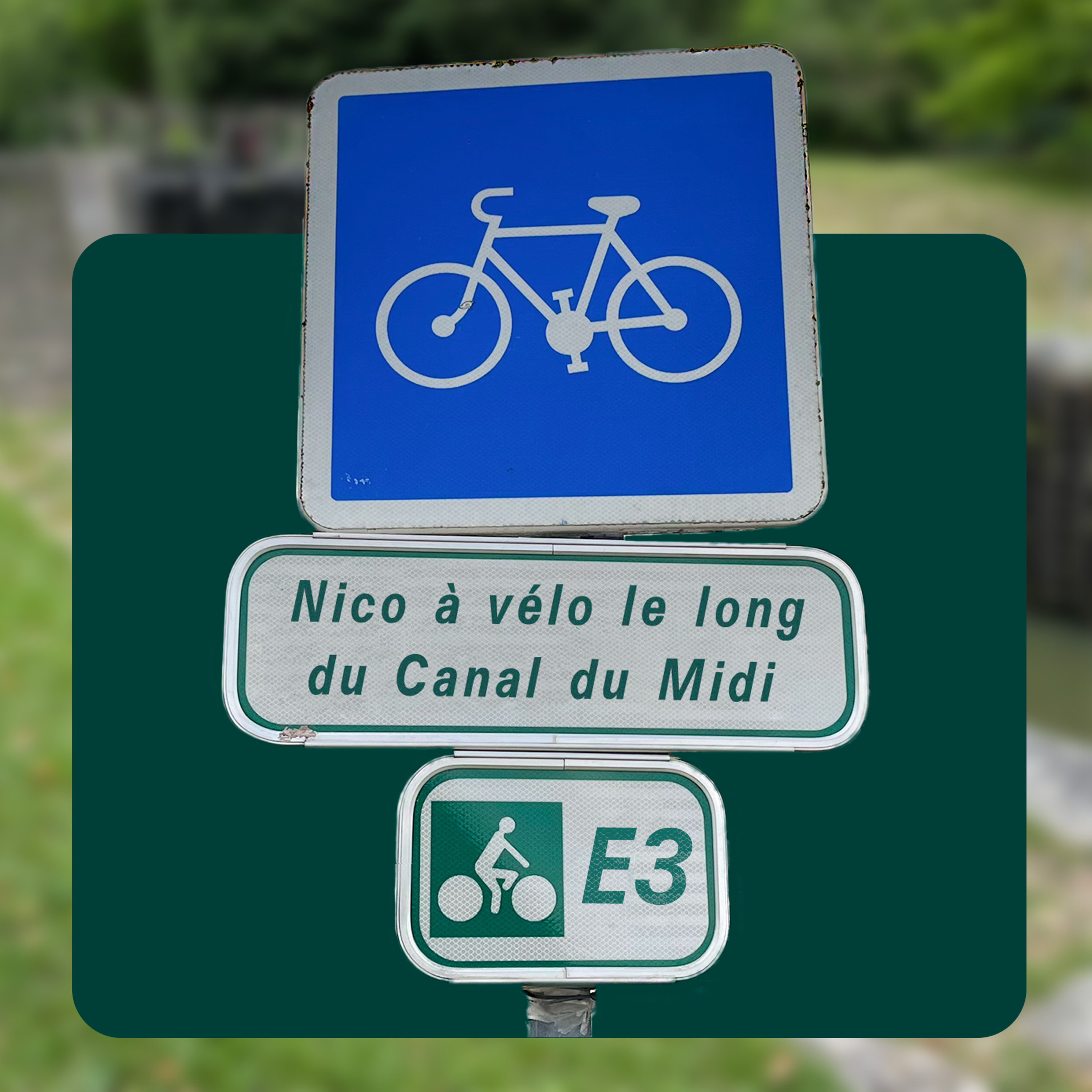 Nico à vélo – E3 – Canal du Midi – Les cyclistes