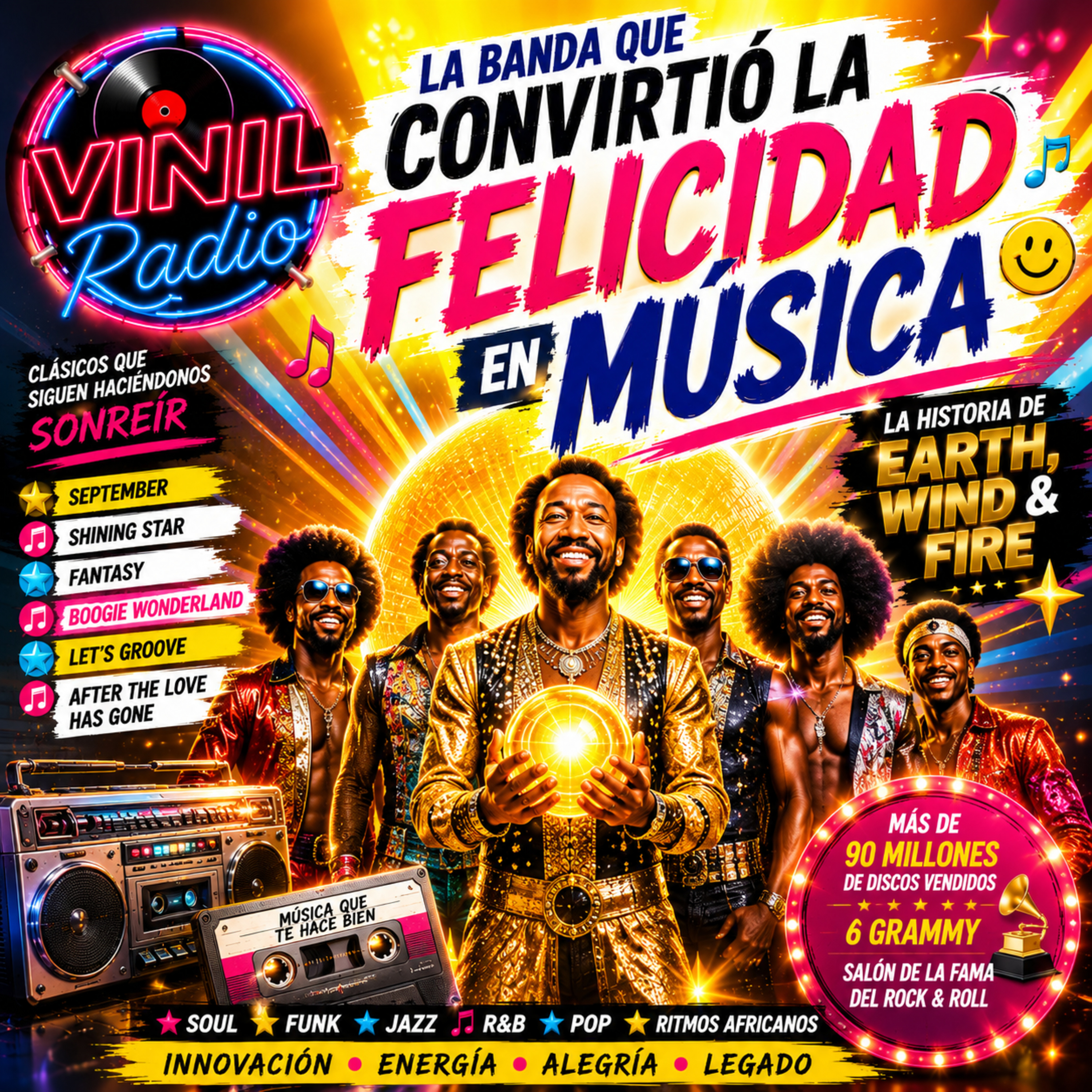 Earth, Wind & Fire: La Banda que Convirtió la Felicidad en Música | Vinil Radio episode artwork