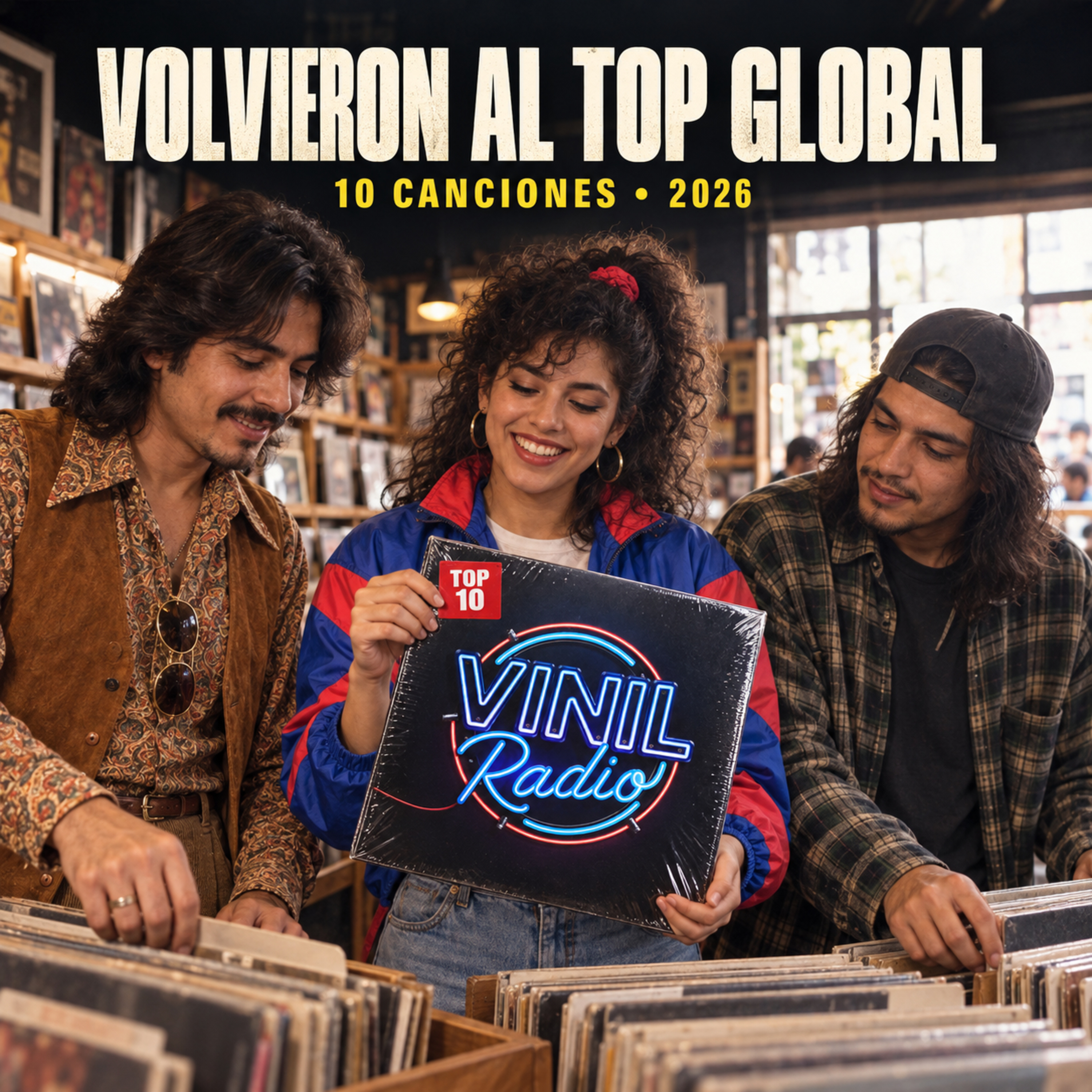 Portada de 10 Canciones Retro que Volvieron al Top Global de Spotify en 2026 | Vinil Radio
