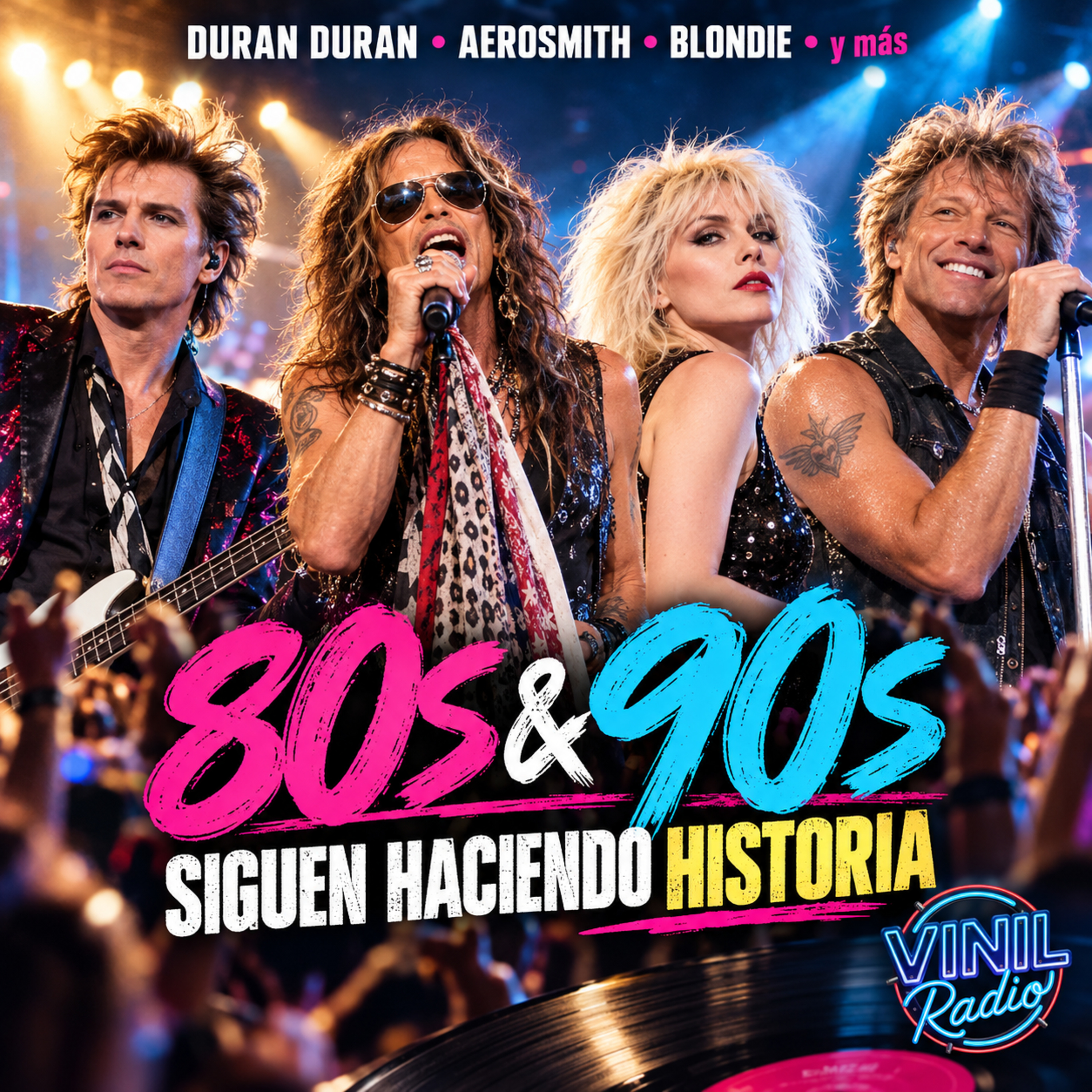 Carátula de Duran Duran, Aerosmith, Blondie y Más: Los 80 y 90 Siguen Vivos | Vinil Radio
