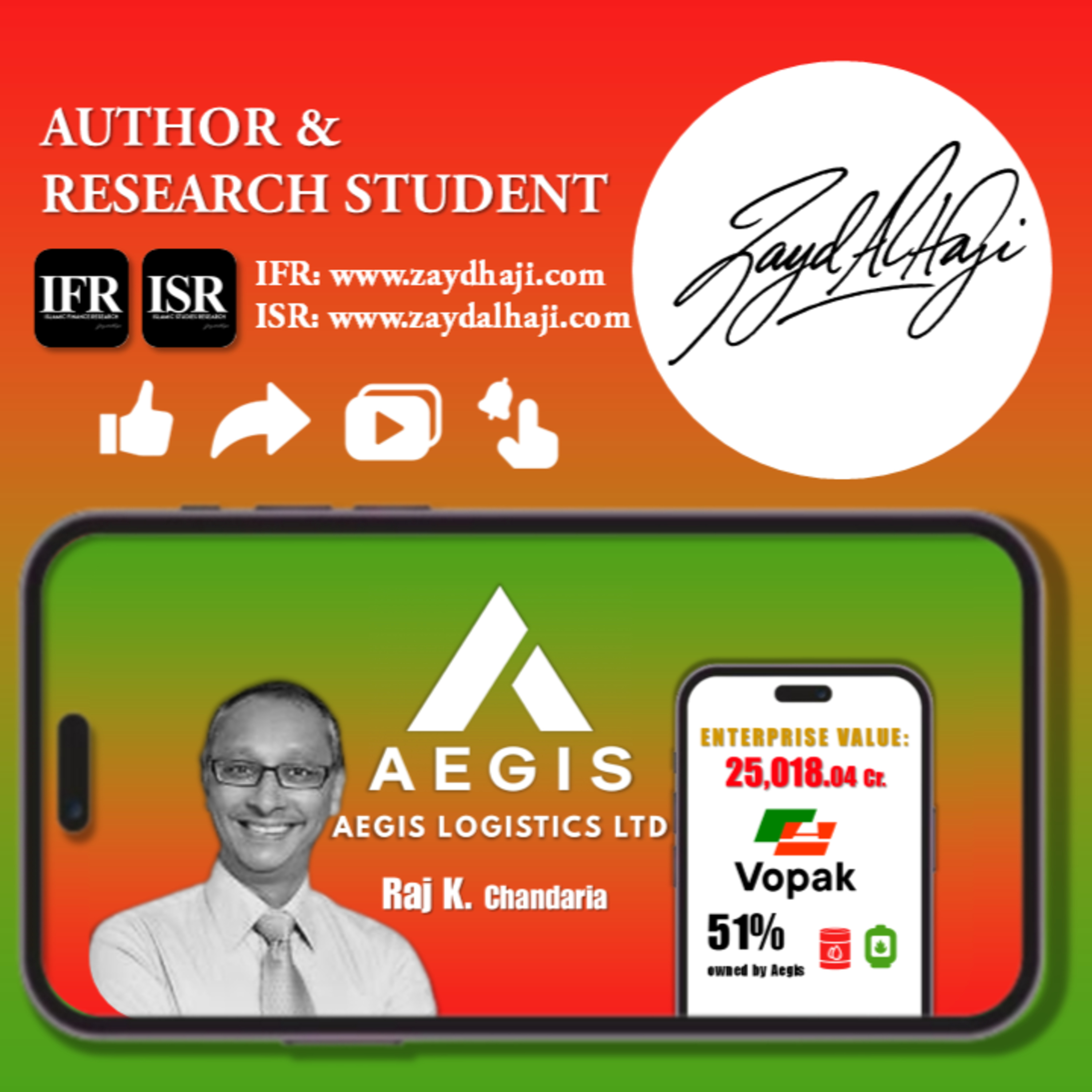 Aegis Logistics Ltd | Stock Market Company Research, SWOT, Financial Data Analysis & Business Case Study | Fundamental & Industry Analysis Insights | IFR Zayd Haji | Islamic Finance Research episode artwork