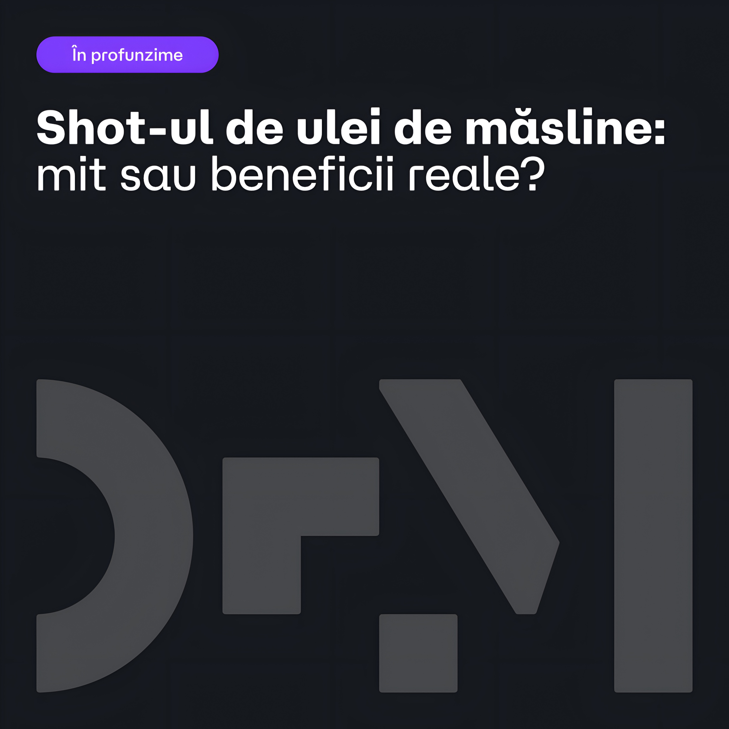 Am testat shot-ul de ULEI DE MĂSLINE pe stomacul gol