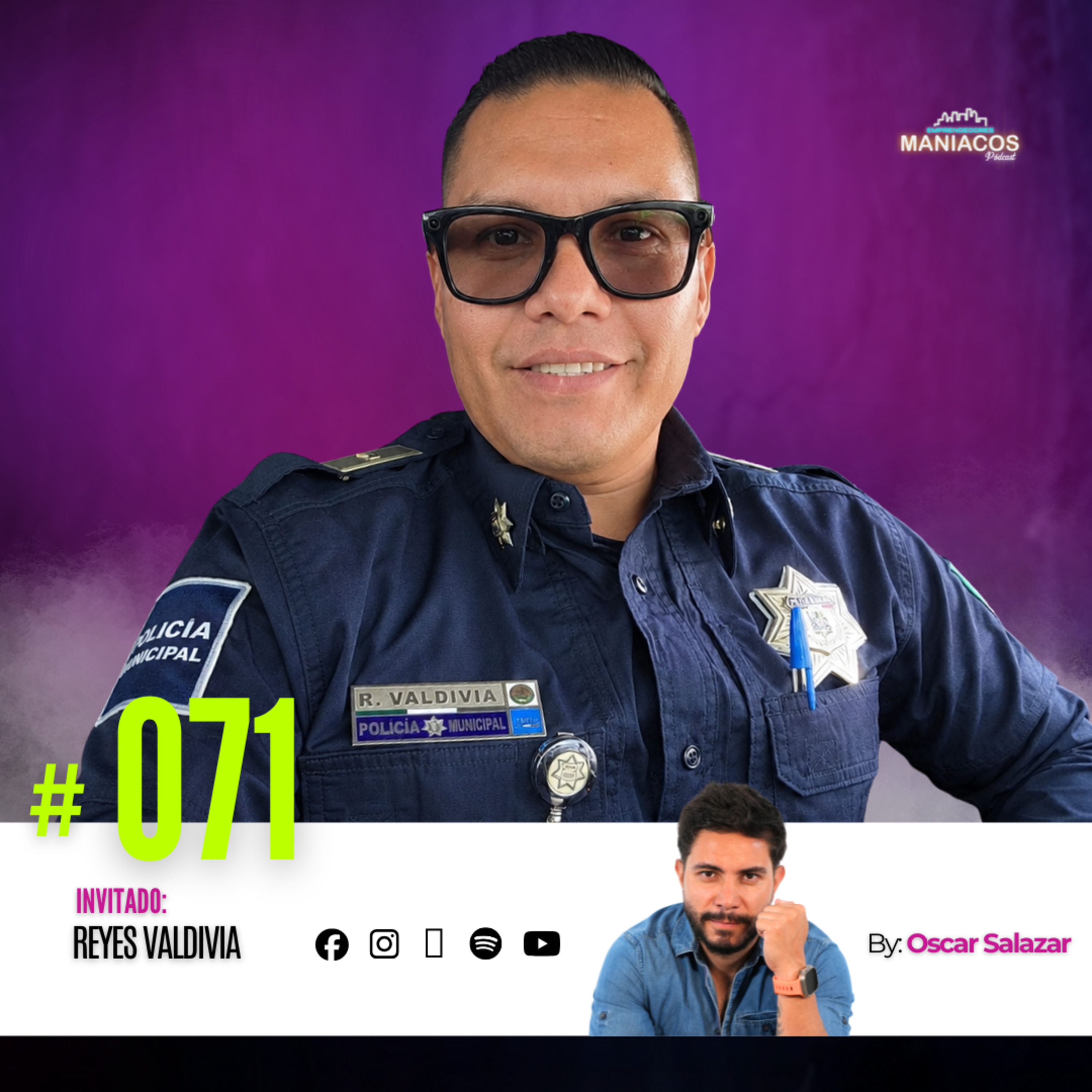 La realidad de ser policía que nadie te cuenta | REYES VALDIVIA en MANIACOS PODCAST #71 episode artwork